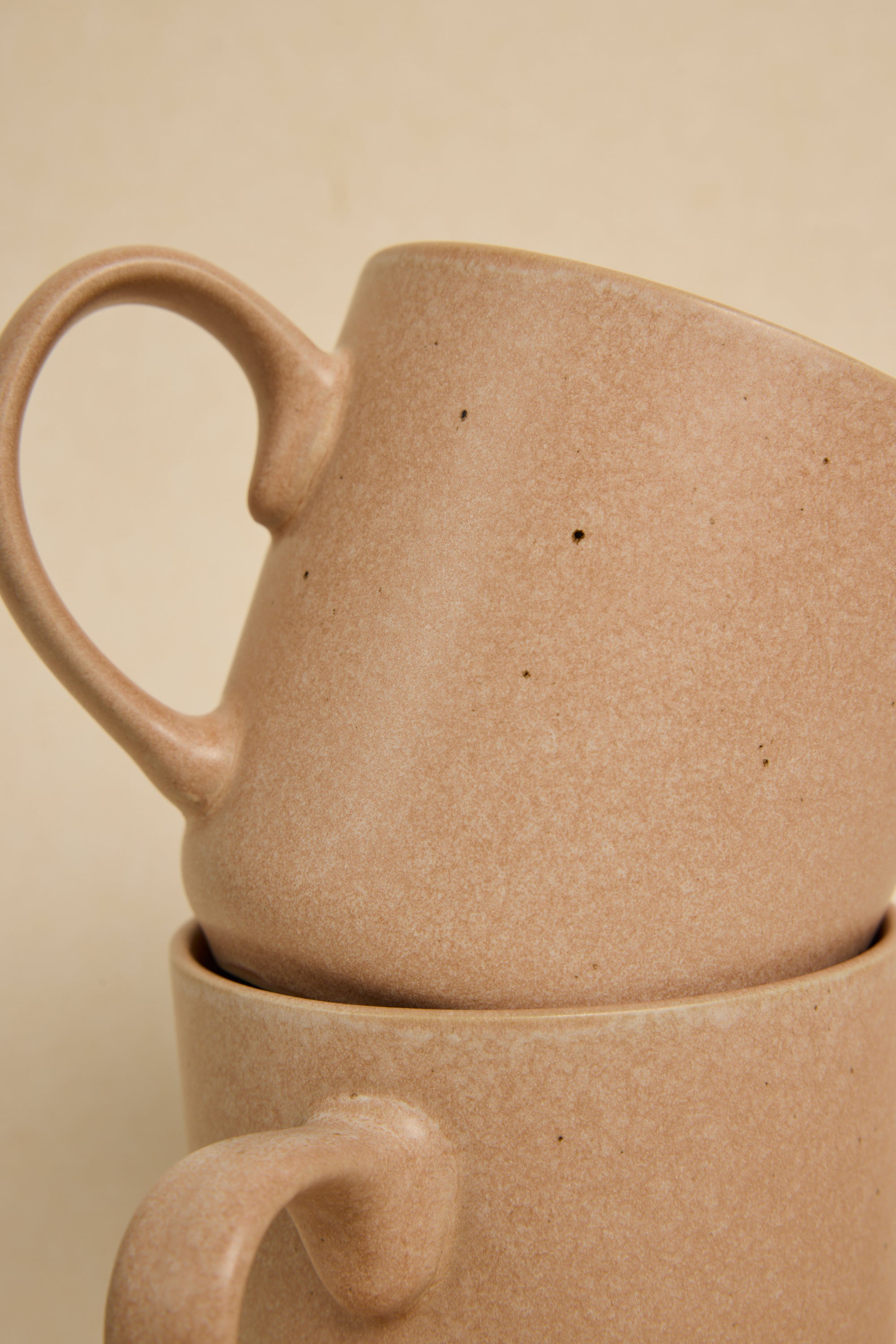 Caffeine Fix Pink Speckle Coffee Mugs Set of 2 - Perfect for Home, Office & Gift Giving