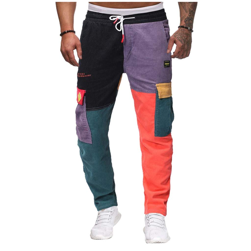 **Men's FIN86 Corduroy Sweatpants - Sporty Casual Joggers with Pockets for Work, Gym & Everyday Wear**