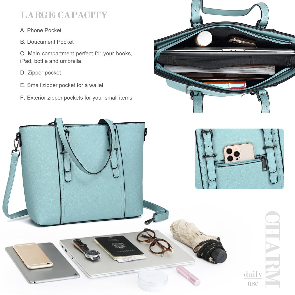 Stylish Women's Tote Shoulder Bags & Top Handle Satchel Purses - Fashionable Ladies Handbags for Work, Travel & Everyday Use