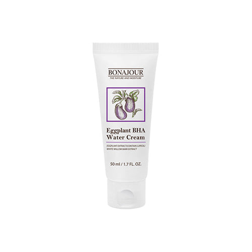 BONAJOUR Eggplant BHA Water Cream 50ml - Pore Minimizer & Oil Control Face Moisturizer for Acne-Prone Skin | Perfect for Daily Skincare Routine & Makeup Prep