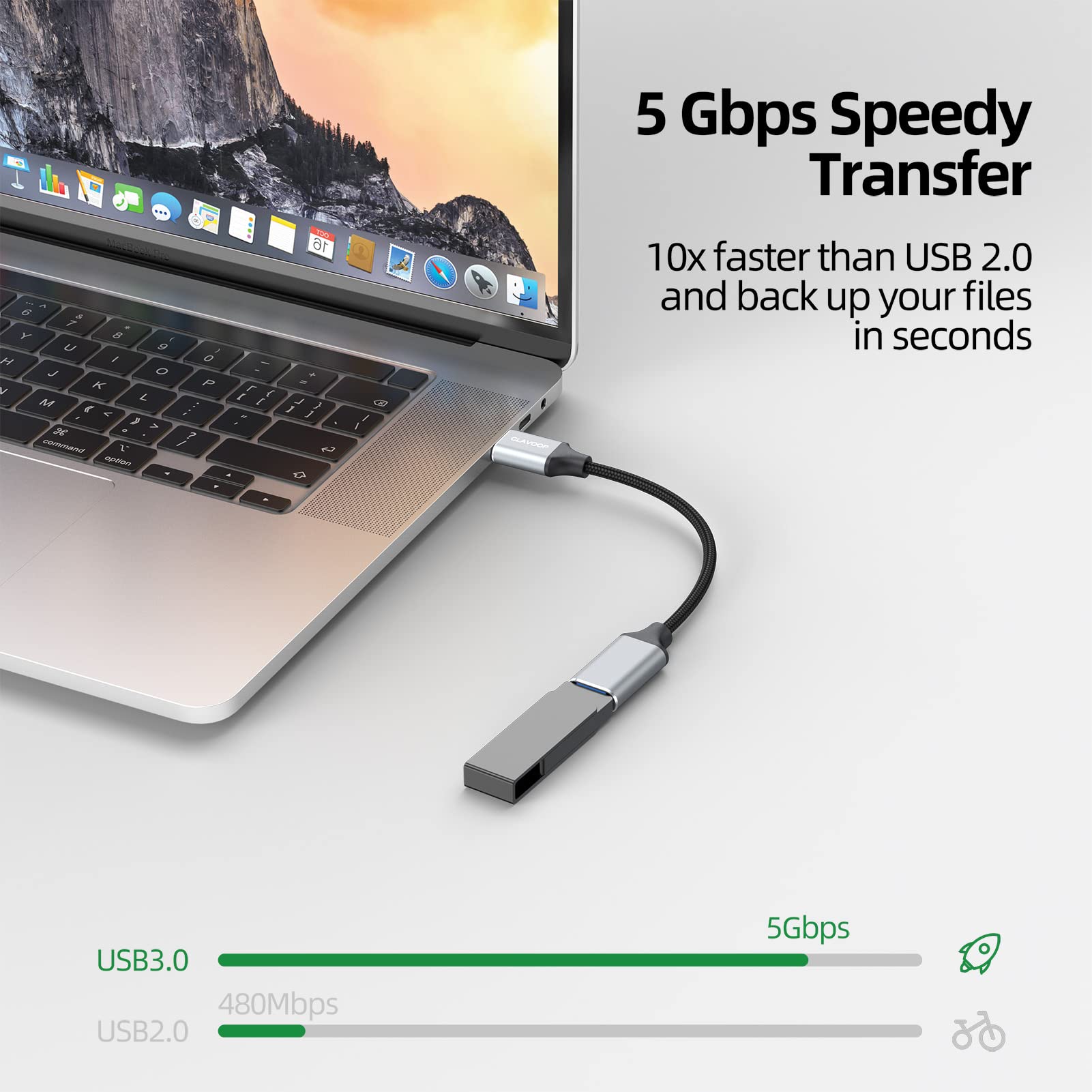 6 Inch USB 3.0 Extension Cable - Male to Female Short USB A Extender Cord with Nylon Braiding | Compatible with Flash Drives, Printers, Cameras, Mice, Keyboards & Headsets | Perfect for Office, Home & Travel Use