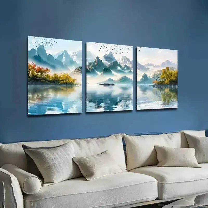 3-Piece Nature Inspired Wall Art Set - Framed Canvas 50x70cm (20x28in) - High Quality Print - 100% Australian Made - Ready to Hang - Perfect for Living Room, Bedroom & Office Decor