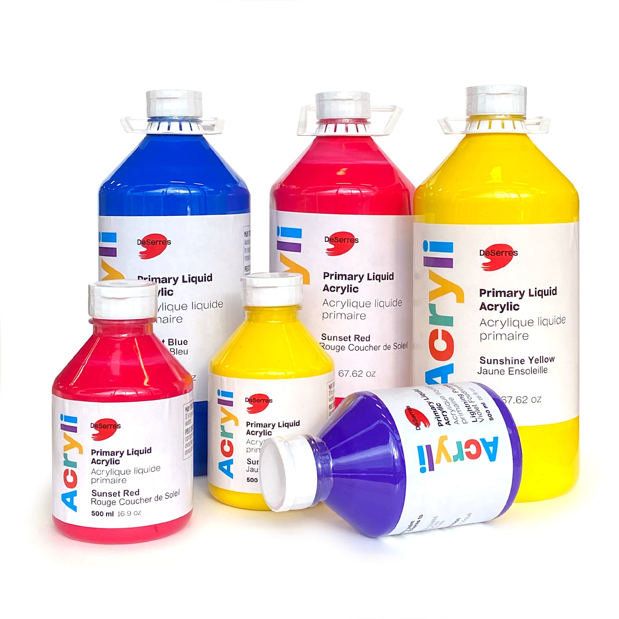 Sunshine Yellow Acryli Primary Liquid Acrylic Paint - High-Quality Artist Paint for Canvas, Wood & DIY Crafts | Perfect for Professional Artists & Hobbyists