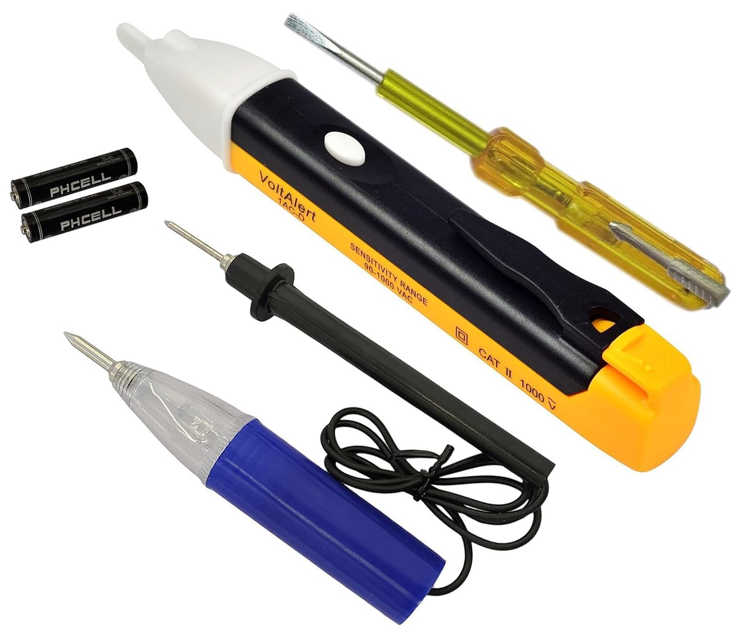 Non-Contact Voltage Tester Set - 3-in-1 Electrical Tester Kit with Touchless Voltage Detector & Continuity Tester - Perfect for Electricians, DIY Home Repairs & Electrical Safety Checks
