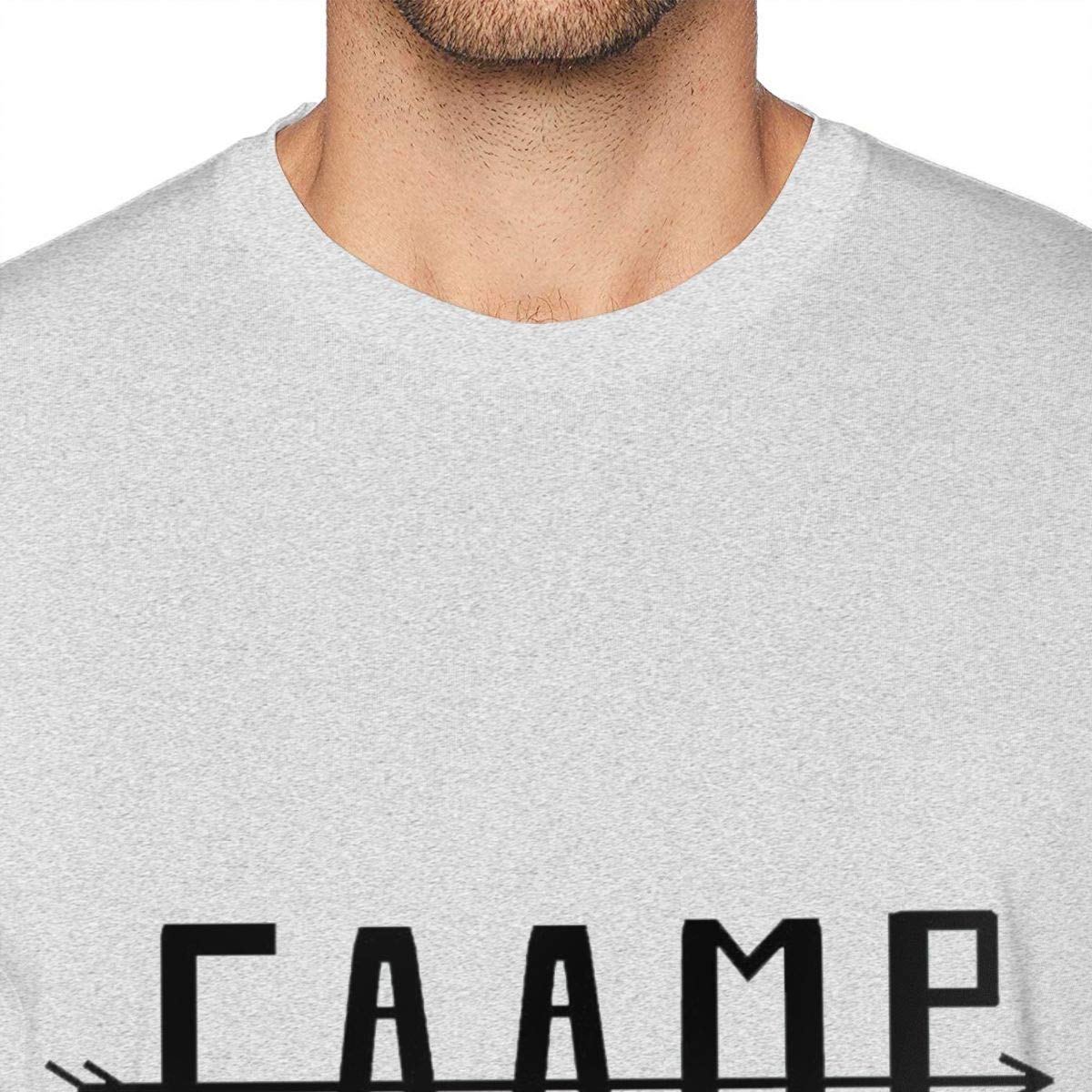 Custom Comfortable Camping T-Shirts for Men - Soft O-Neck Short Sleeve Tee Shirts (Gray) - Perfect for Outdoor Adventures, Hiking & Casual Wear