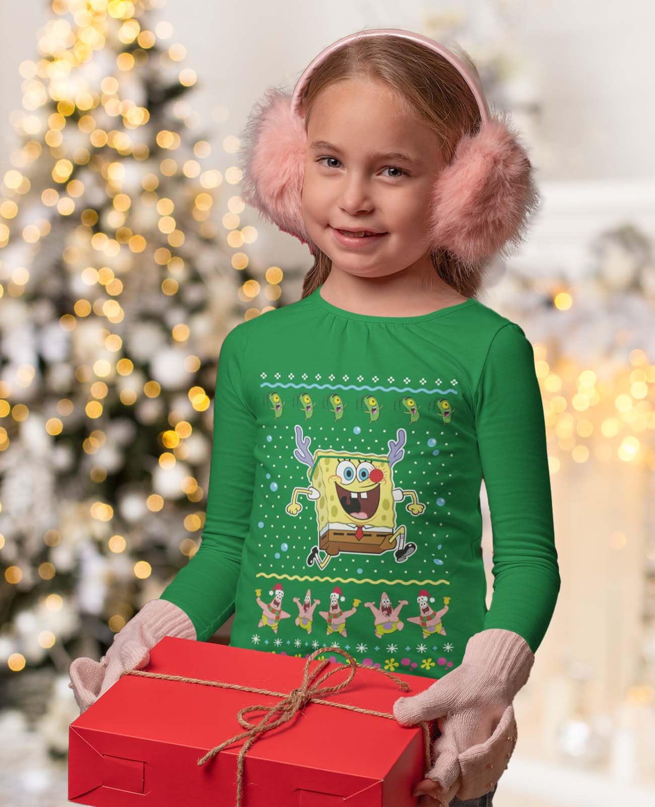 Spongebob Christmas Shirt for Kids - Funny Holiday Sweatshirt | Tacky Xmas Sweater for Toddler Boys & Girls | Perfect for Family Photos & Ugly Sweater Parties