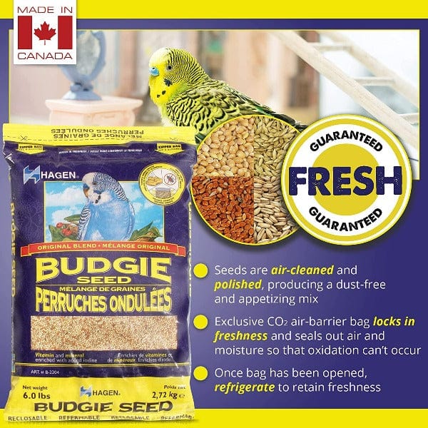 Premium Hagen Budgie Staple VME Seed Mix - Nutritious Parakeet Food for Healthy Birds | Perfect for Daily Feeding & Training Treats