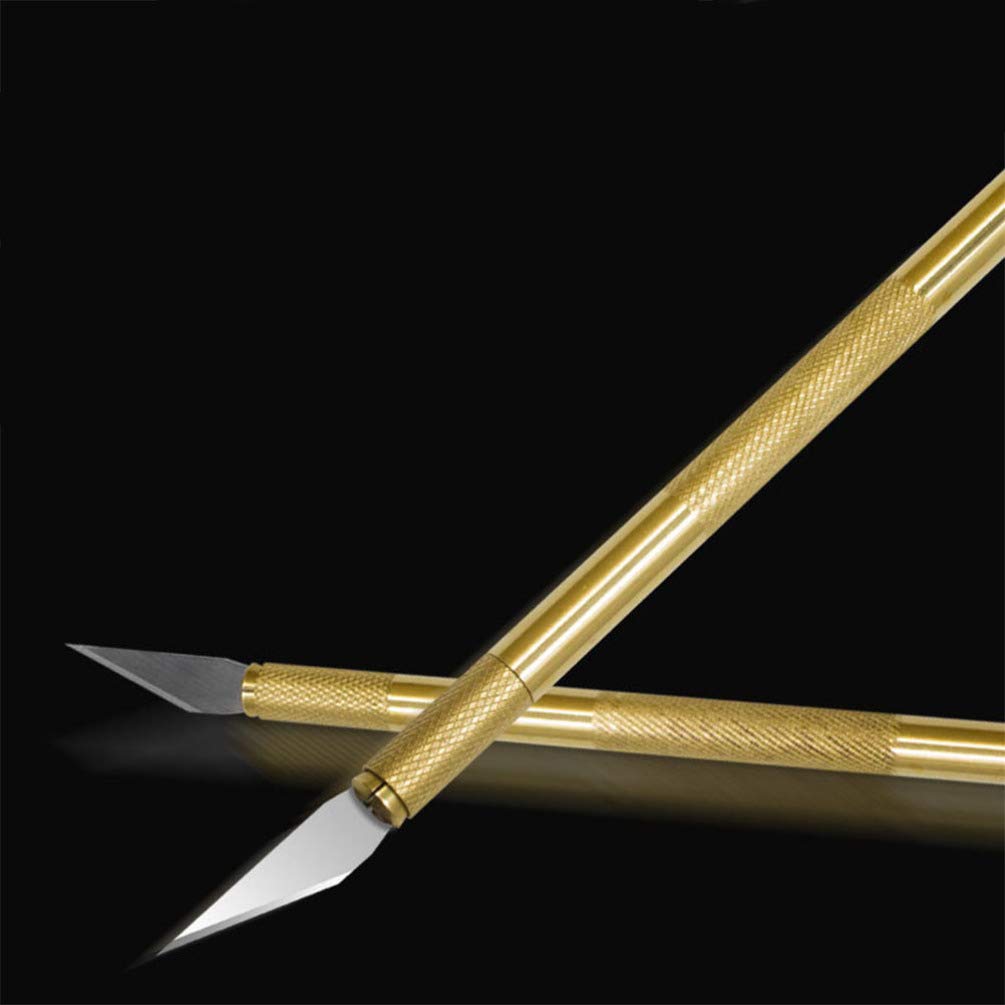25/45 Degree Double-Edged Precision Craft Knife Set - Woodcarving, Sculpting & DIY Art Tool for Scrapbooking, Stenciling & Hobby Projects (Yellow) | Perfect for Detailed Cutting, Crafting & Woodworking