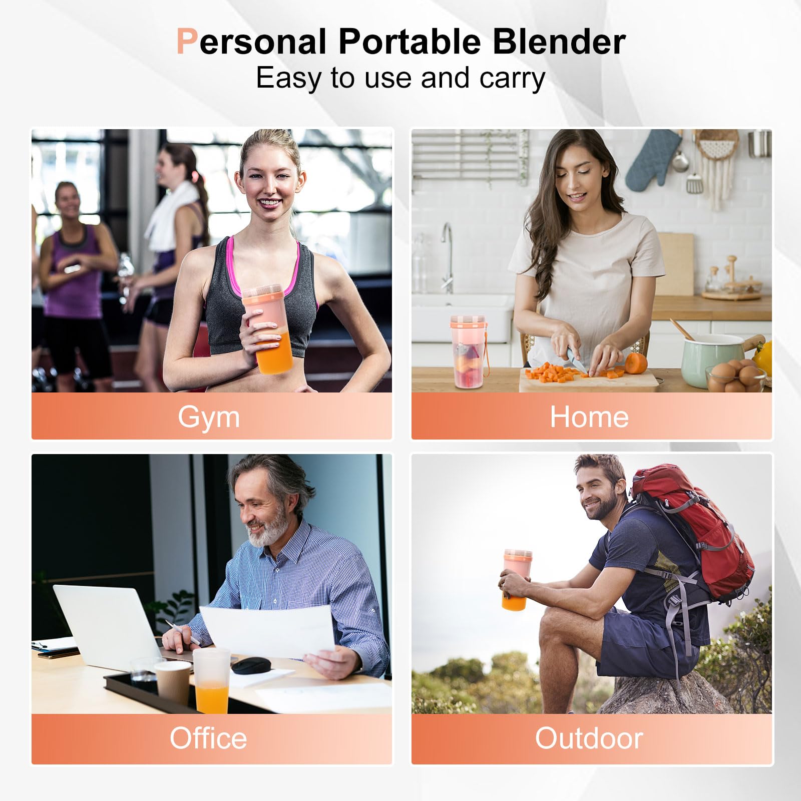 Portable Blender for Shakes & Smoothies - Mini Personal Blender with Travel Cup - Perfect for Kitchen, Gym, Office & On-The-Go Blending