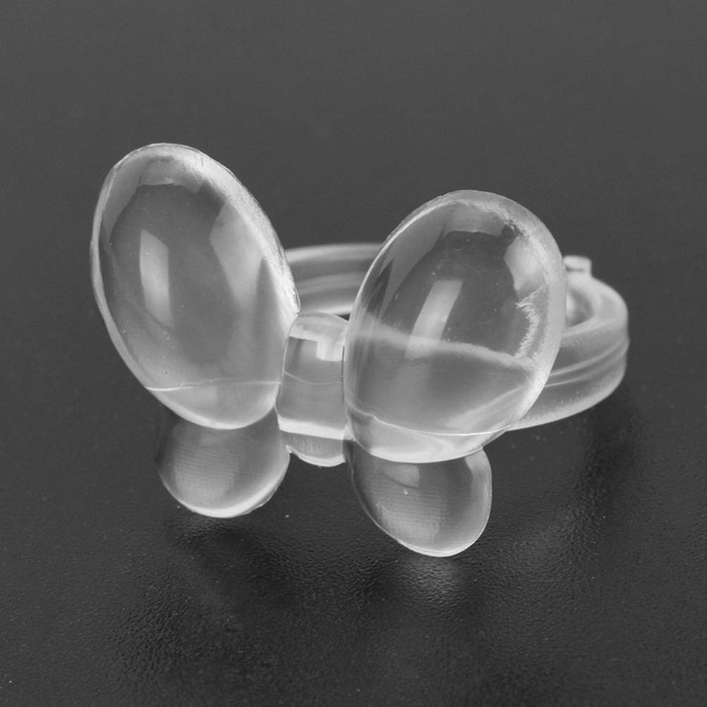 FOMIYES 50pcs Transparent Nail Polish Display Rings for Manicure Training - Women's Nail Art Practice Stand, DIY Colorful Polish Tips - Perfect for Salon, Home Use & Nail Art Enthusiasts