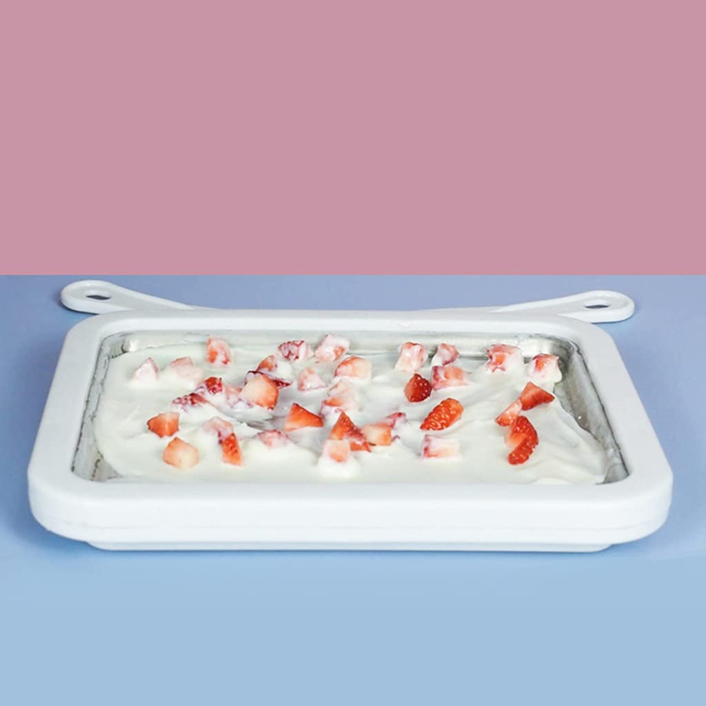 Sweet Spot Ice Cream Maker - Fun DIY Homemade Rolled Ice Cream Machine for Kids with 2 Spatulas, White (10.23x8.26 Inches) - Perfect for Birthday Parties, Summer Treats & Family Bonding Activities