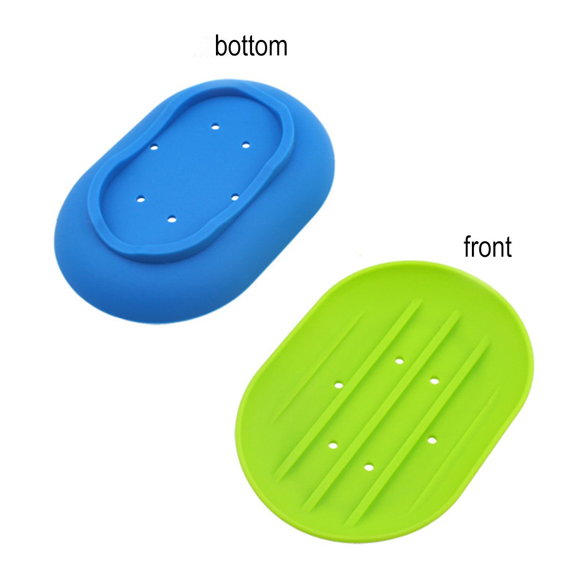 Cabilock 3-Pack Silicone Soap Dish Holder - Non-Slip Bathroom & Shower Soap Tray - Durable, Easy to Clean Soap Saver for Sink, Kitchen, and Travel