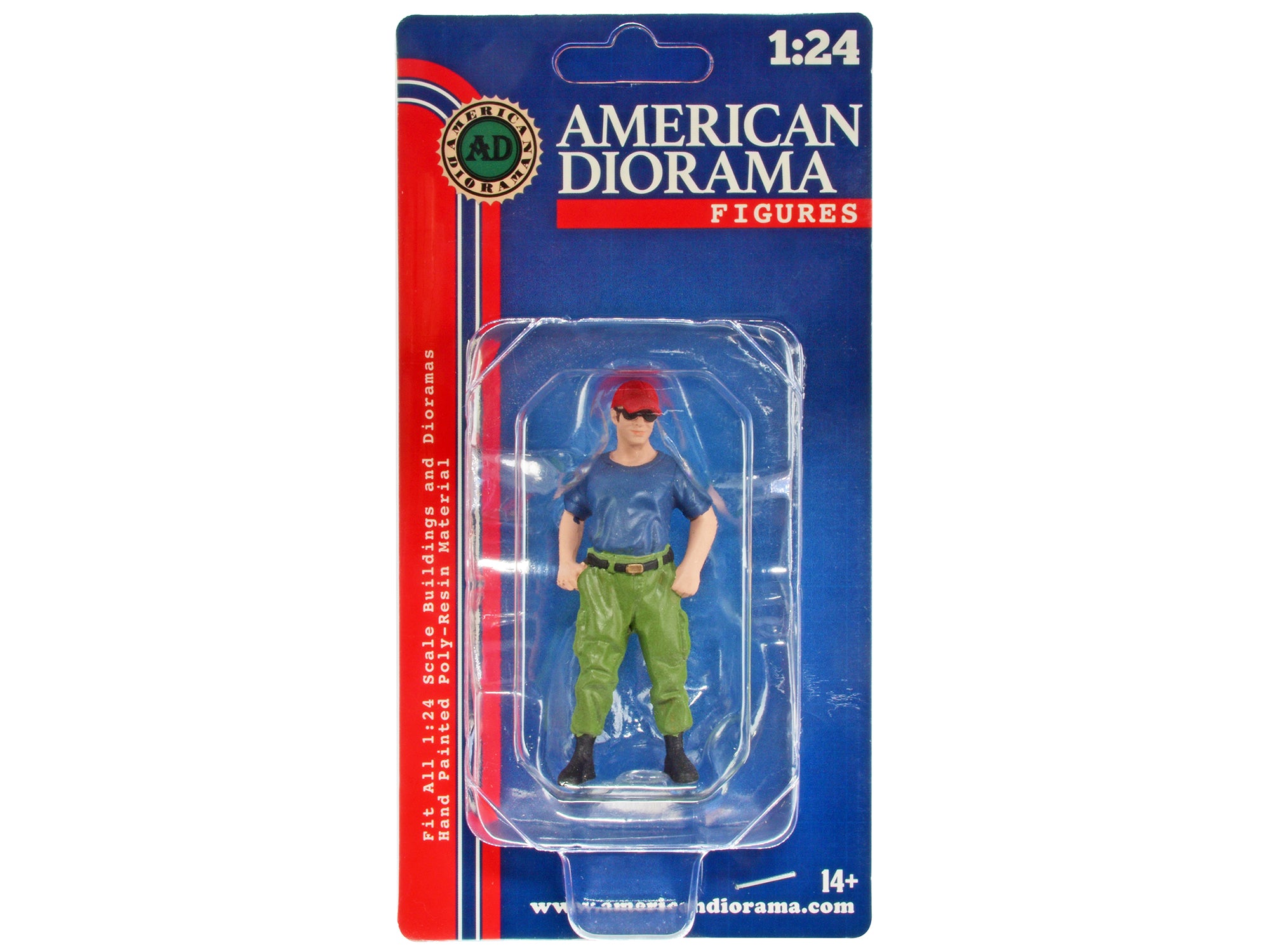 1/24 Scale Firefighters Off Duty Action Figure - Realistic Collectible Model for Diorama & Display by American Diorama - Perfect for Model Train Scenes, Toy Car Displays & Miniature Collections