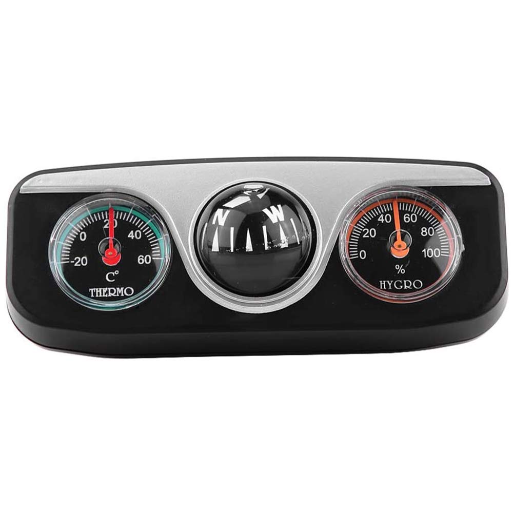3-in-1 Car Multi-Function Thermometer & Hygrometer - Digital Temperature Humidity Monitor for Vehicle Interior - Perfect for Road Trips, Camping & Winter Driving