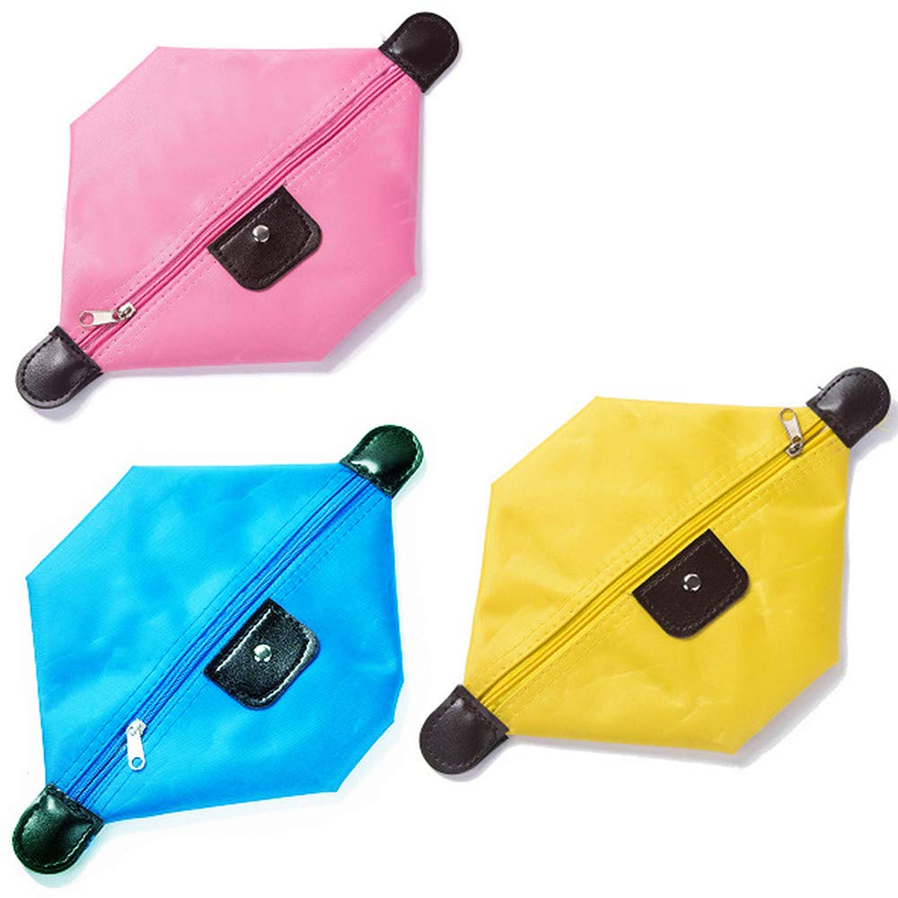TRIXES 3-Piece Waterproof Travel Organizer Pouch Set for Makeup, Cosmetics, Toiletries & Accessories - Pink, Yellow & Blue - Perfect for Vacation, Gym & Daily Storage