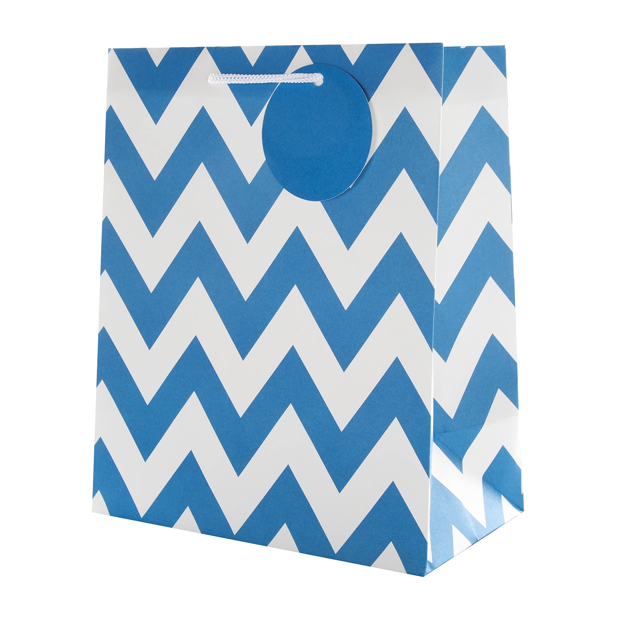 Hallmark Multi-Occasion Gift Bags Bundle - 12 Medium Size Party Favor Bags in Contemporary Blue Design | Perfect for Birthdays, Weddings, Baby Showers & Holiday Gifting