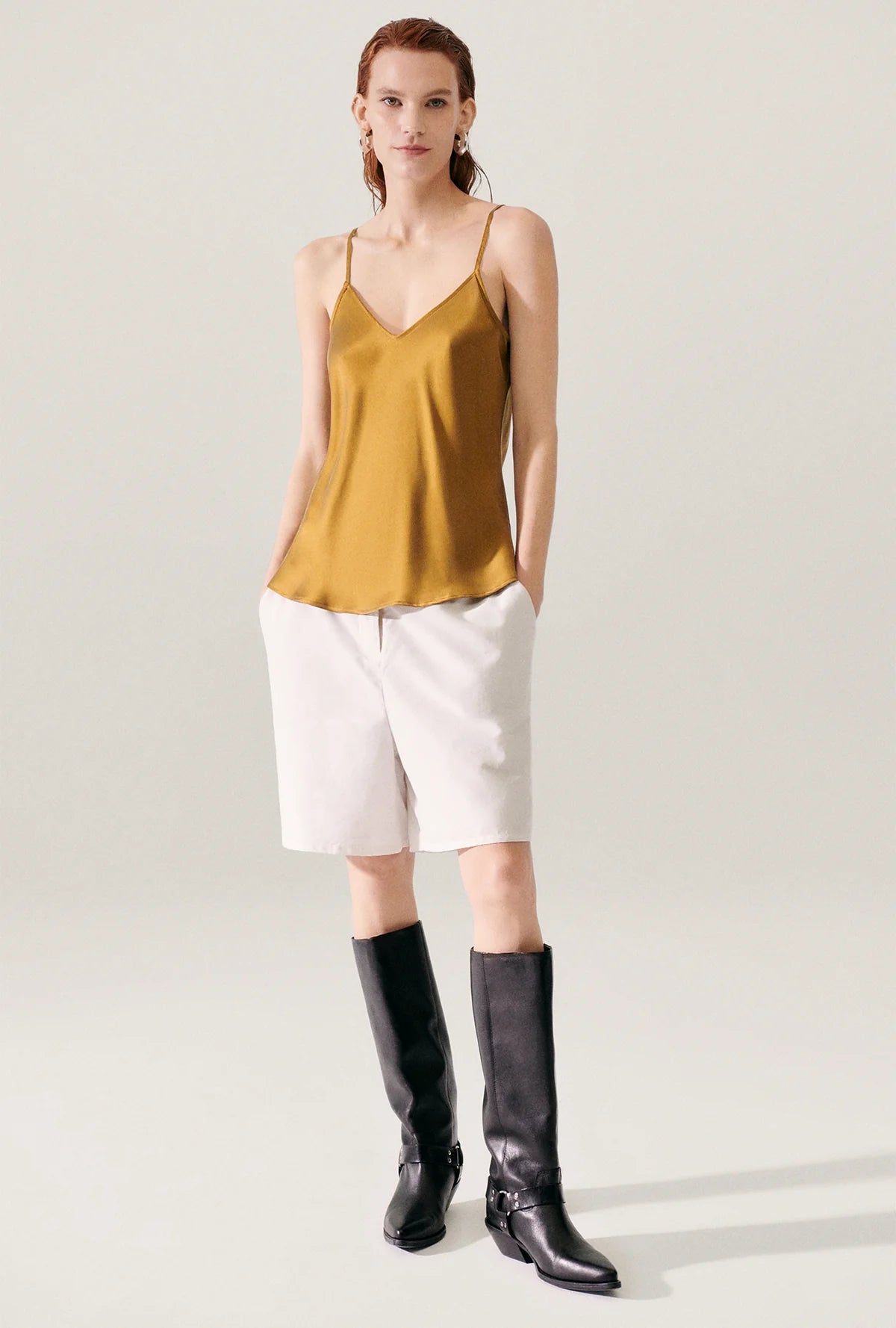 Bias Cut Cami Dress - Women's Elegant Sleeveless V-Neck Slip Dress for Casual Wear, Date Night & Summer Outfits