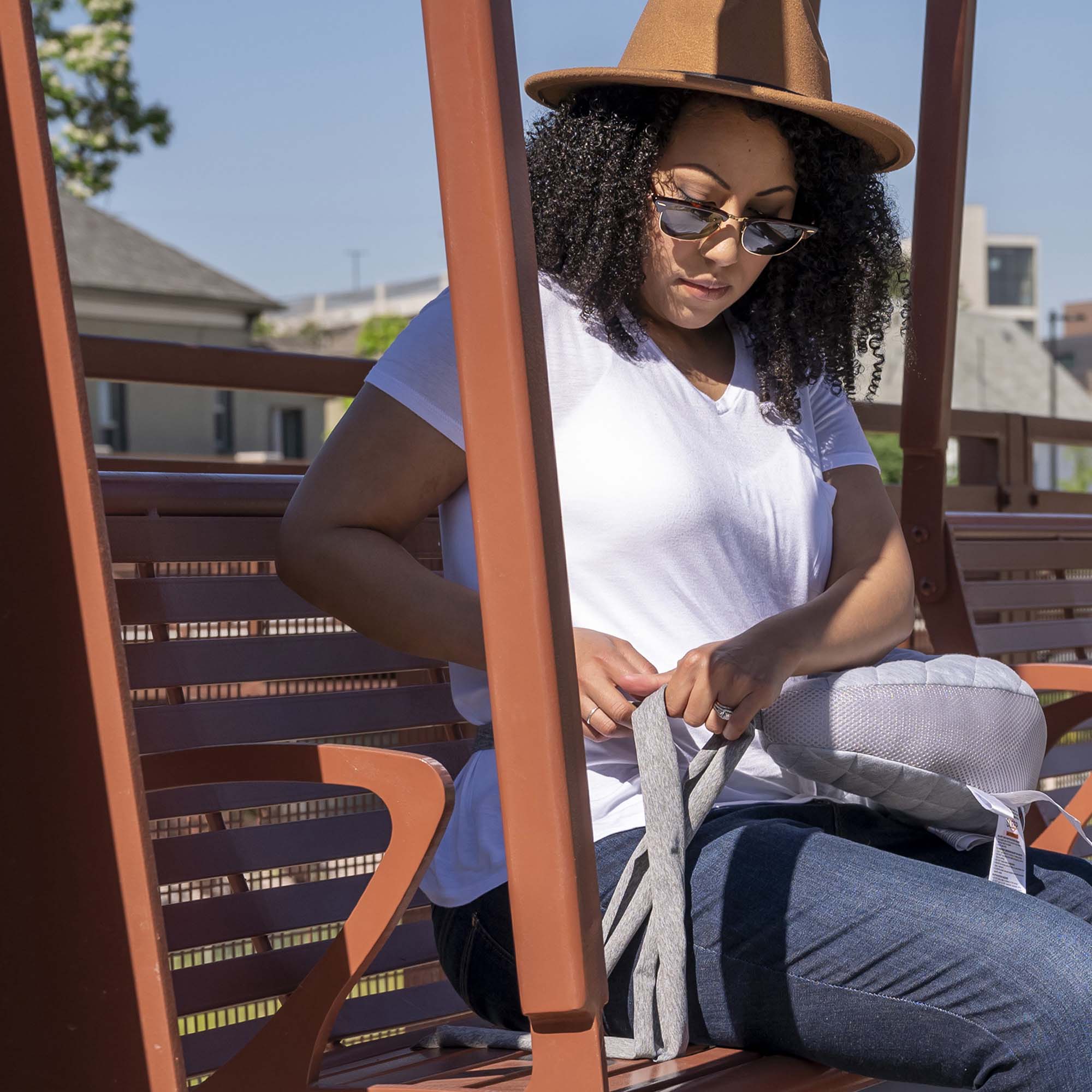 Boppy Anywhere® Nursing Pillow - Comfortable Breastfeeding Support for New Moms - Perfect for Home, Travel & On-the-Go Nursing