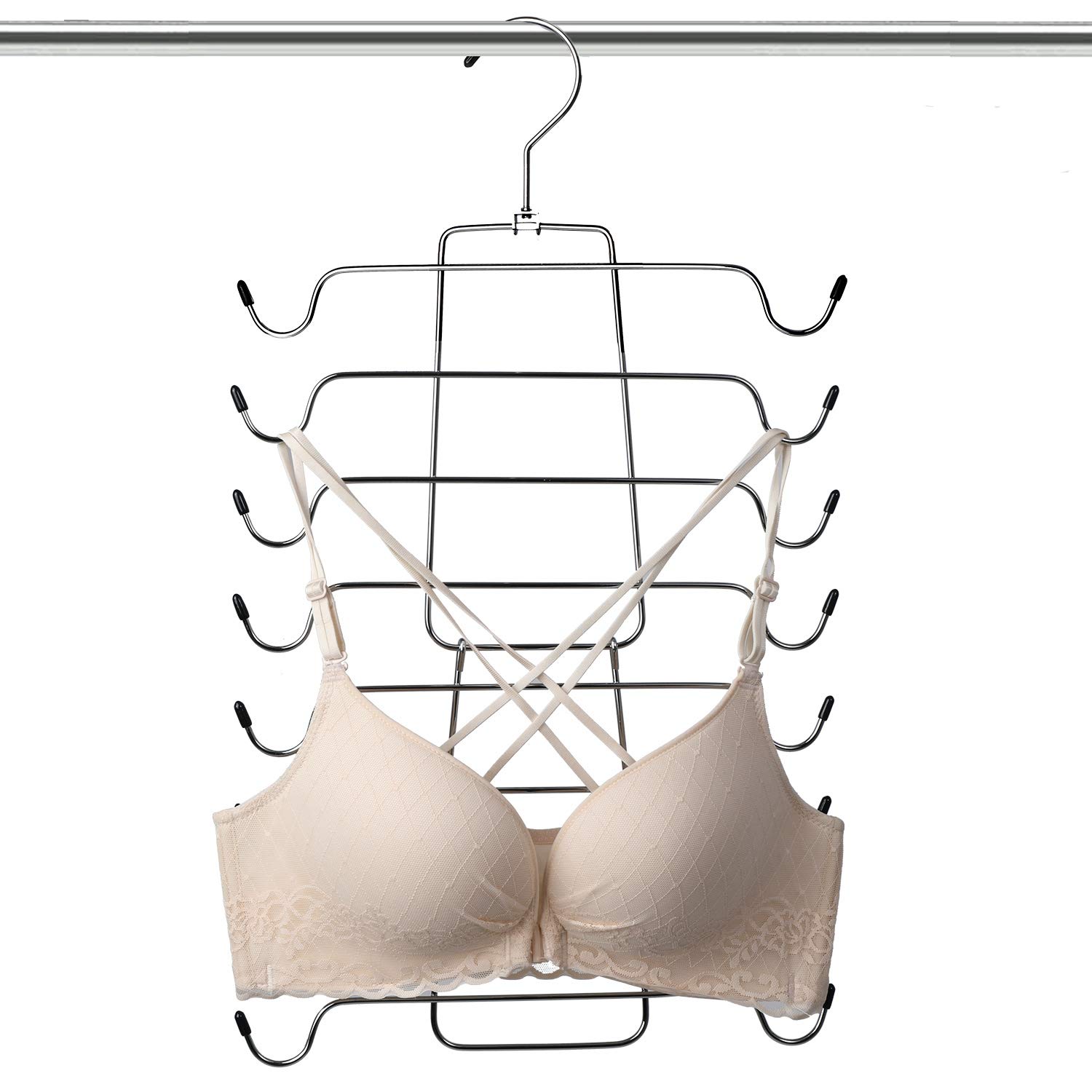 Magicool Cami Hanger 2 Pack - Space Saving Closet Organizer for Tank Tops, Bras, Pajamas & Dresses | Perfect for Wardrobe Storage, Travel & Laundry Room Organization