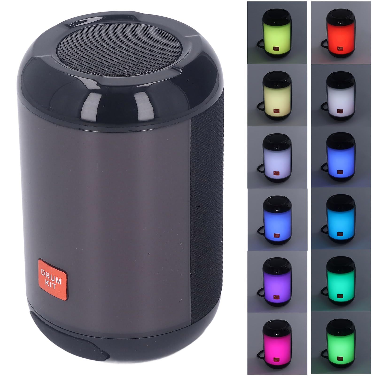 HEEPDD Virtual Air Drum Set - Electric Air Drum Sticks Kit with RGB Lights, Drumsticks, Pedals & Speaker (Black) - Perfect for Home Practice, Stage Performance & Music Enthusiasts