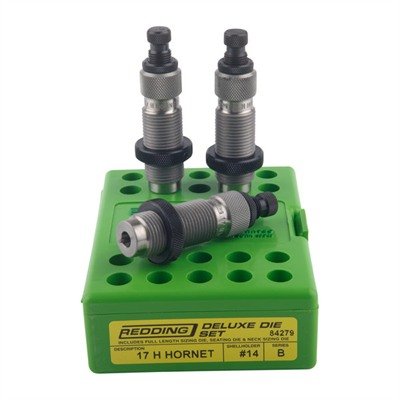 Redding Reloading Deluxe Die Set for 17 Hornet - Precision Reloading Equipment (84279) | Perfect for Handloading, Target Shooting & Hunting Accessories