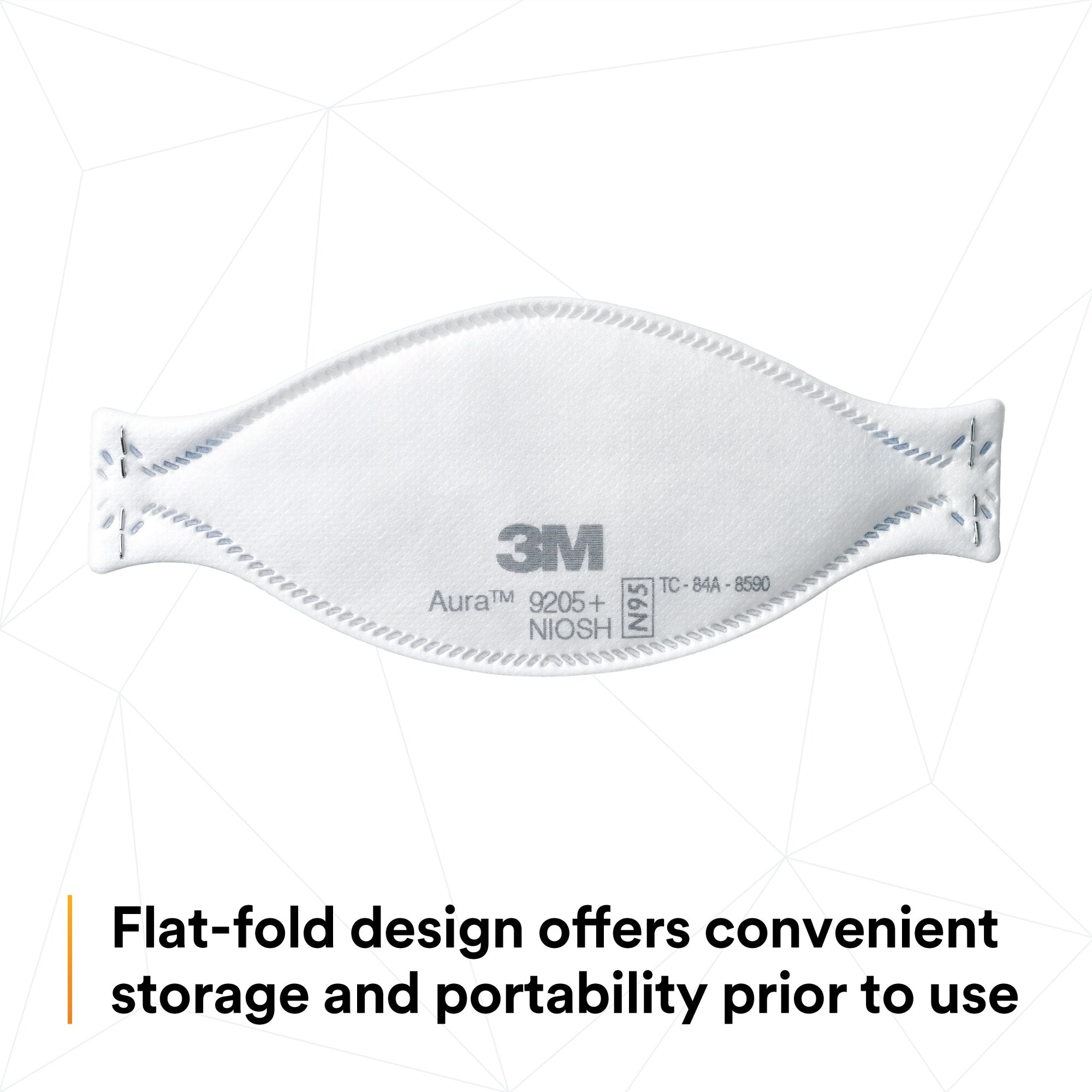 3M Aura Particulate Respirator 9205+ N95 Masks - NIOSH Approved, Comfortable Fit for Dust, Pollen & Airborne Particles - Ideal for Construction, Woodworking & Home Improvement Projects