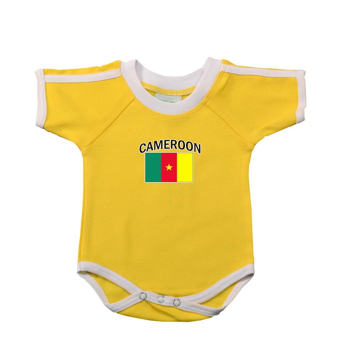**PAM GM Baby Cameroon Soccer Bodysuit - Adorable Infant Football Jersey for Boys & Girls - Soft & Breathable Baby Clothes - Perfect for Matchdays, Parties & Photo Shoots - Ideal Game Day Outfit, Birthday Gift & Family Photos - Great for Soccer Fans & Newborn Photography - Best for Soccer Games, Baby Showers & Holiday Celebrations**