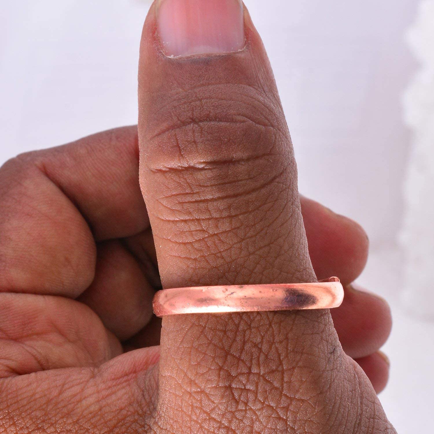 Om Namah Shivay Engraved Adjustable Copper Ring for Men & Women - Free Size Spiritual Jewelry (2pcs) - Perfect for Yoga, Meditation & Hindu Devotional Practices
