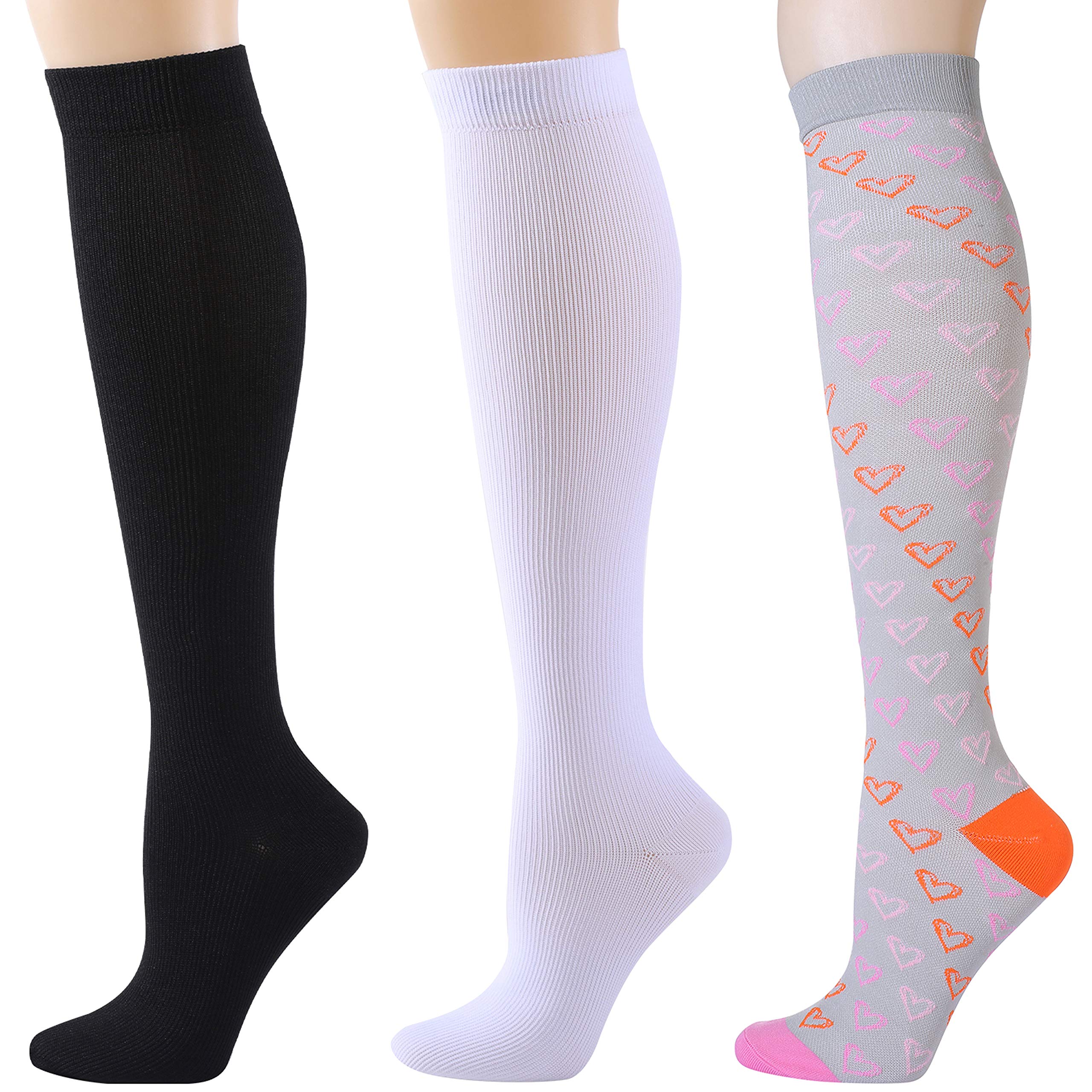 OVRUNS 15-20 mmHg Compression Socks for Women & Men - Medical Grade Support Stockings for Pregnancy, Nursing, Travel, Surgery Recovery & Varicose Vein Relief - Ideal for Long Flights, Hospital Shifts & Post-Surgery Healing