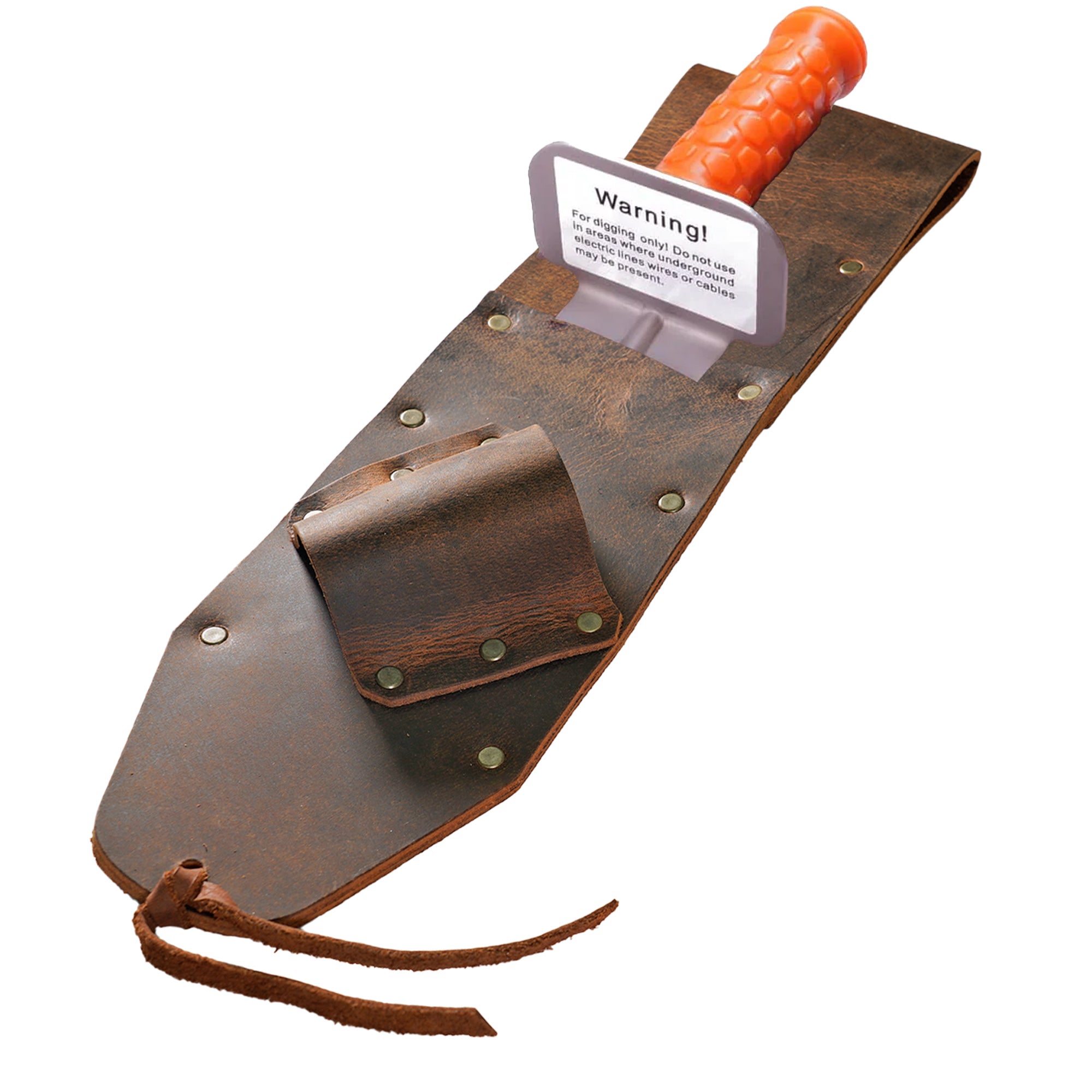Premium Brown Leather Sheath for Right-Handed Users - Ideal for Quest Diamond Right Digger | Perfect for Hunting, Camping & Outdoor Adventures
