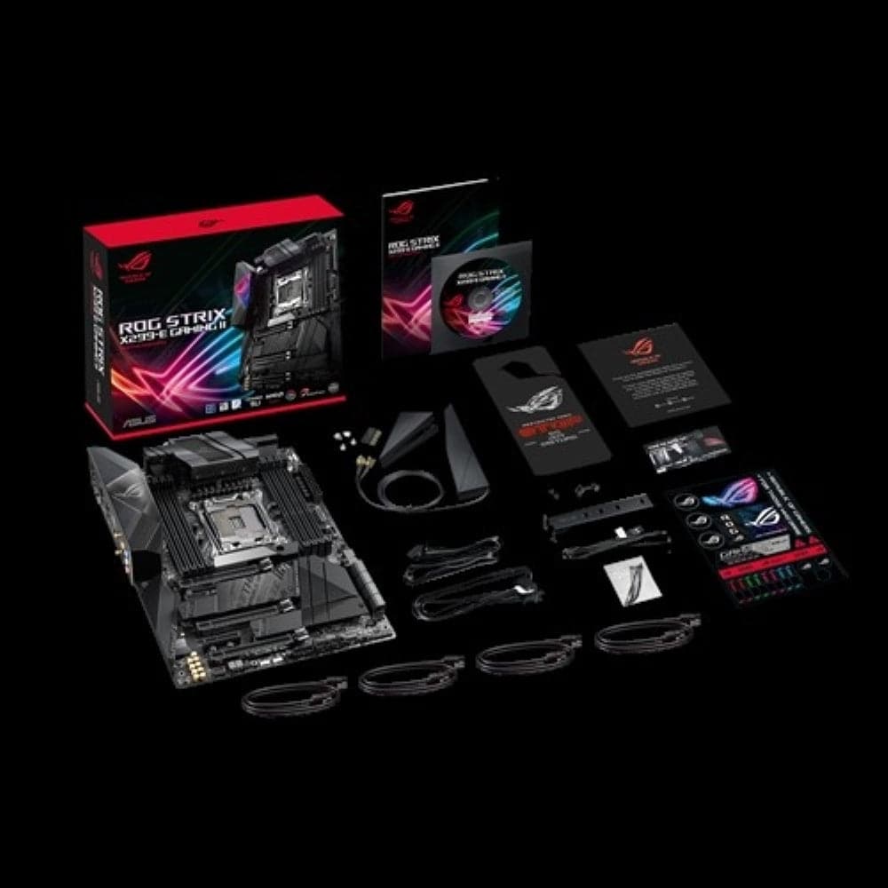 ASUS ROG STRIX X299-E Gaming II ATX Motherboard - Intel X299 Chipset, LGA 2066 Socket, DDR4, Dual M.2, Aura Sync RGB - Perfect for High-End Gaming PCs and Content Creation Workstations