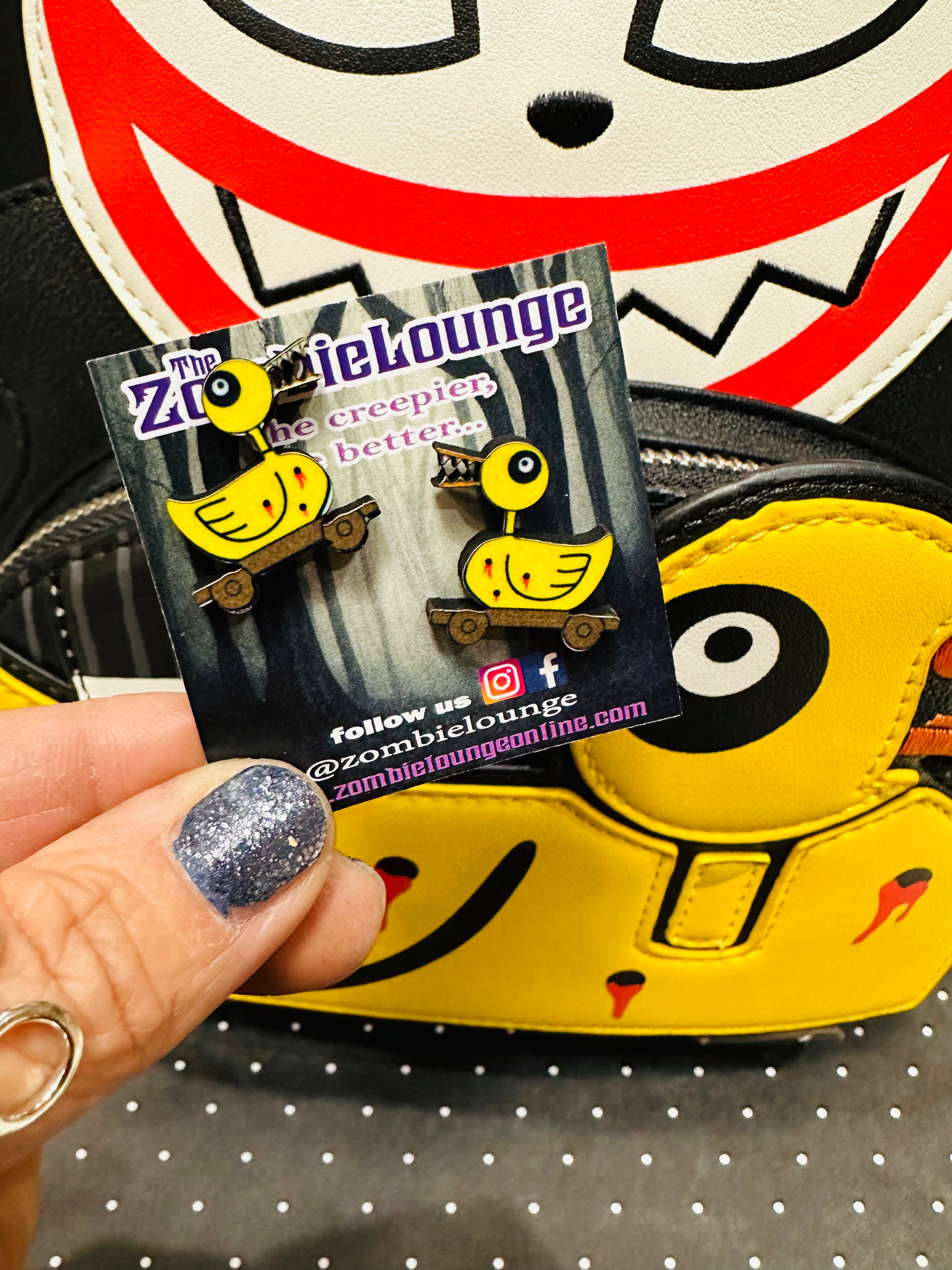 Vampire Teddy Bear & Duck Earrings - Cute Halloween Jewelry for Women, Girls - Perfect for Costume Parties, Cosplay, and Gifts