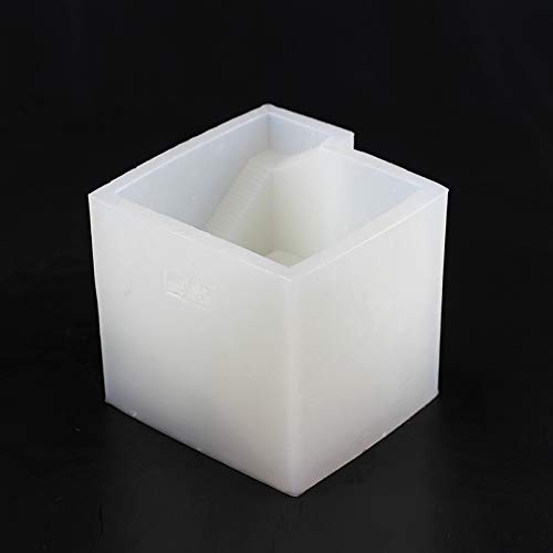 Premium Silicone Mold for Concrete Flower Pots - Square Planter with Staircase Design - DIY Cement Molds for Home Garden Decor & Outdoor Planters