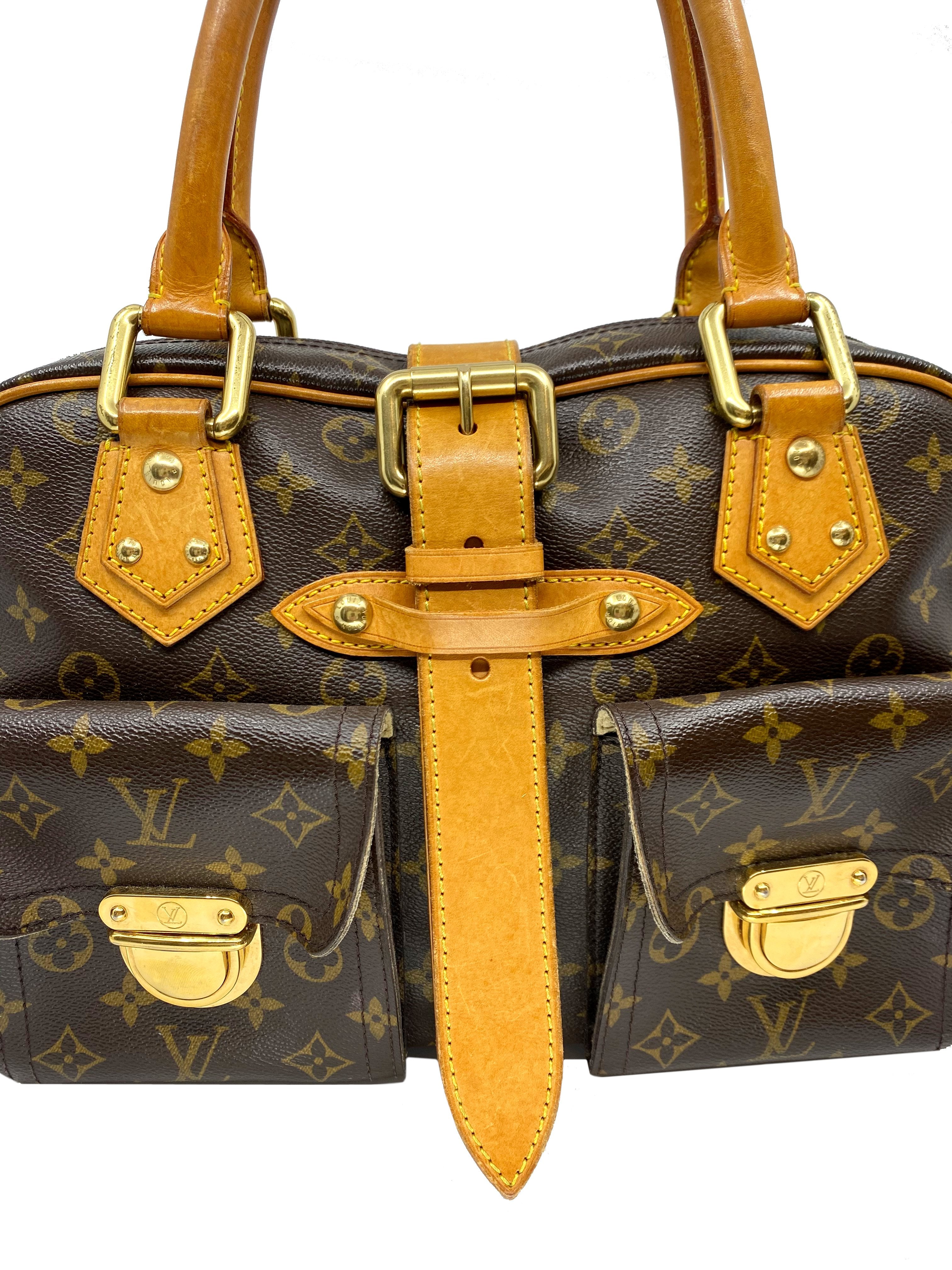 Authentic Louis Vuitton Monogram Canvas Manhattan GM Handbag - Luxury Designer Tote for Women, Perfect for Work, Travel & Everyday Use