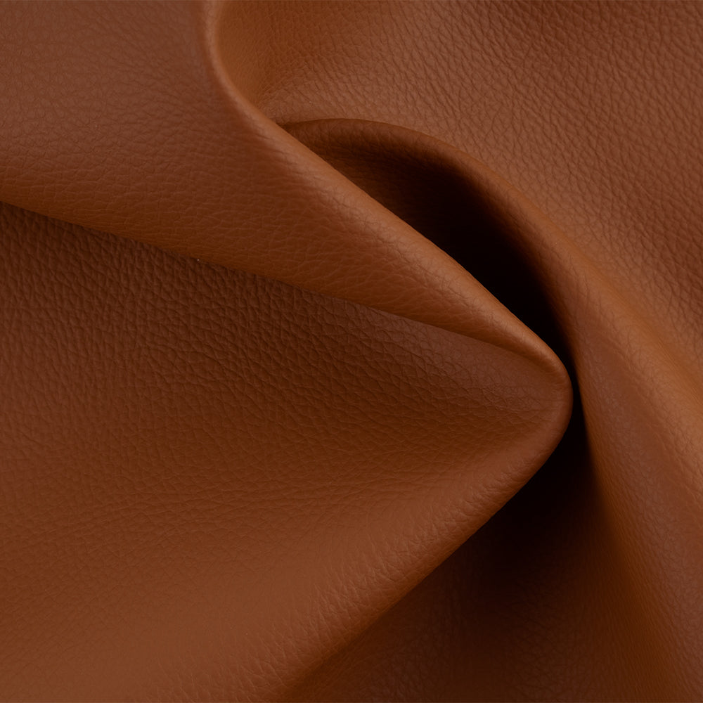 9 x 9 Inch Premium Faux Leather Fabric - Cognac Brown Home Decor & Utility Fabric for DIY Projects, Upholstery, and Crafting
