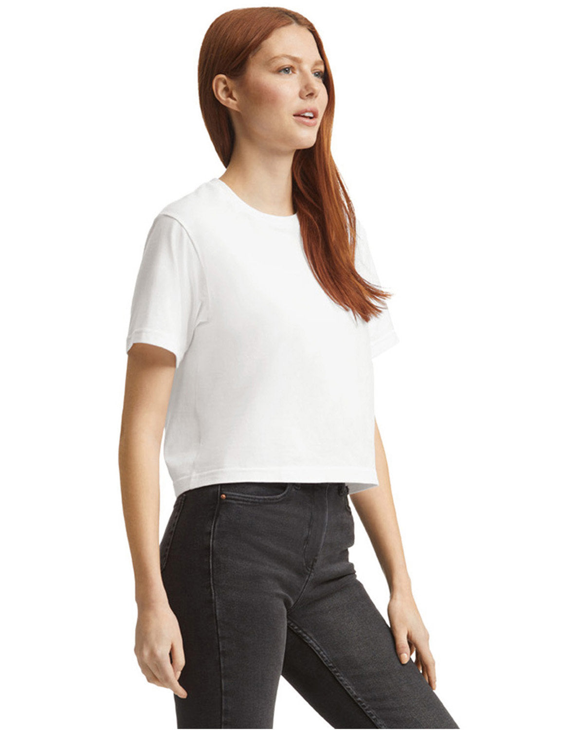 American Apparel 102AM Women's Premium Cotton Boxy T-Shirt - Soft Relaxed Fit for Casual Wear, Layering & Everyday Comfort