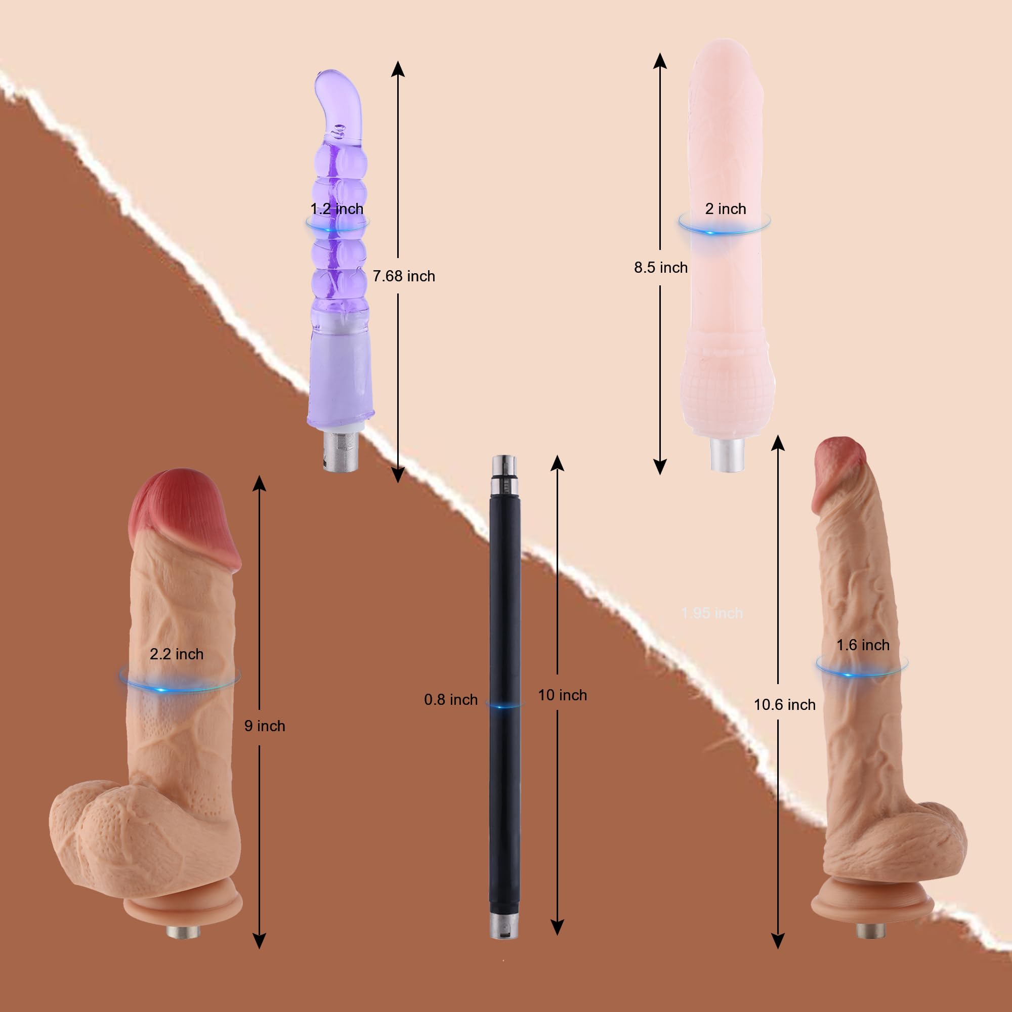 Auxfun Automatic Thrusting Sex Machine with Dildo for Men & Women - Adult Love Machine with 3 XLR Connectors, Powerful Thrusting Toy for Solo Play & Couples - Perfect for Bedroom Fun, BDSM, and Spicing Up Relationships