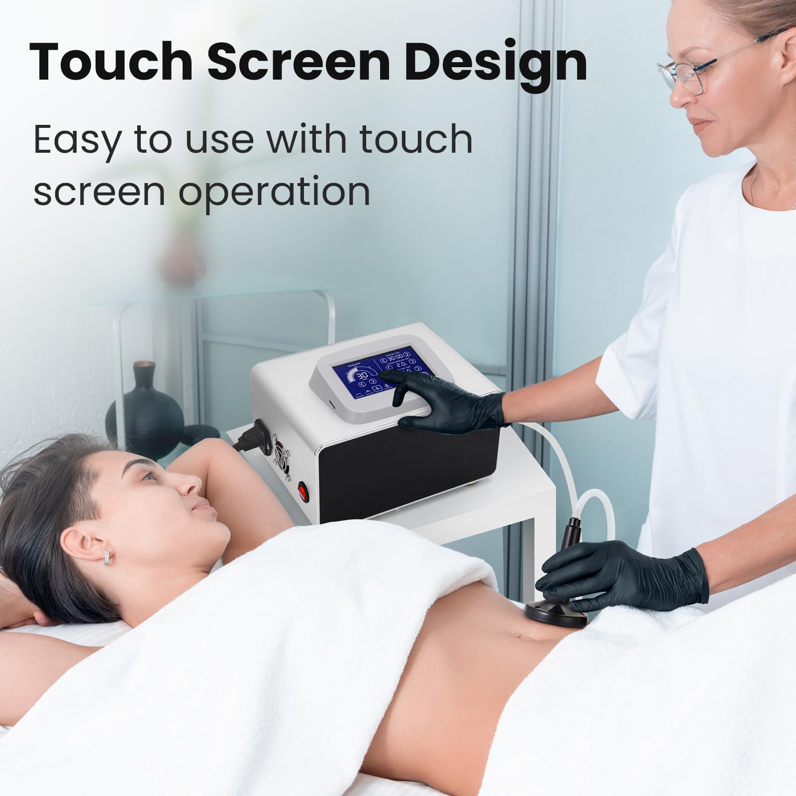 Touch Screen Vacuum Therapy Machine - Manual Massager Cupping Kit with 24 Cups & 3 Rollers for Pain Relief, Muscle Relaxation & Detox - Perfect for Home Spa, Physical Therapy & Sports Recovery