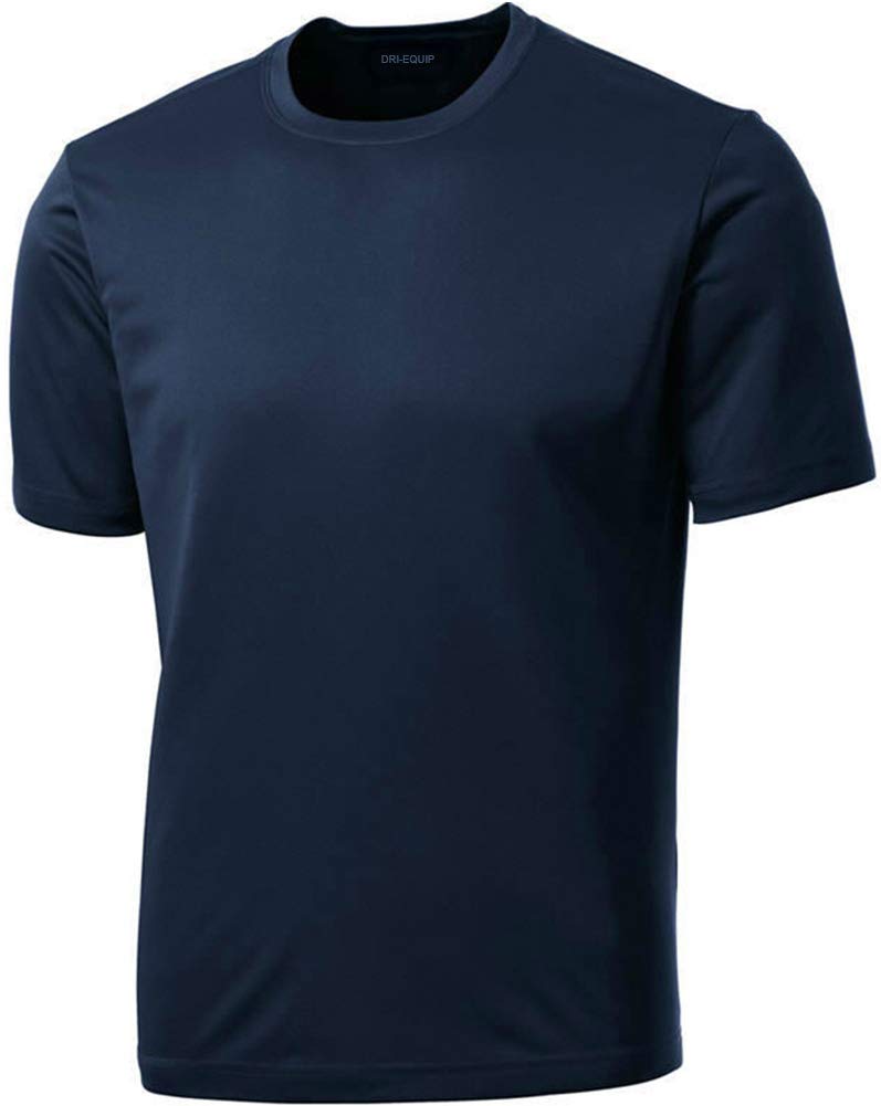 DRIEQUIP Men's Big & Tall Moisture Wicking Athletic T-Shirt - Breathable Quick Dry Workout Tee for Gym, Running & Outdoor Sports