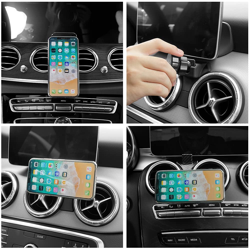 Magnetic Car Phone Holder for Chevrolet Malibu 2016-2024 - 360° Rotating Hands-Free Air Vent & Dashboard Mount Compatible with 4-6.7 Inch Smartphones - Perfect for Safe Driving & GPS Navigation