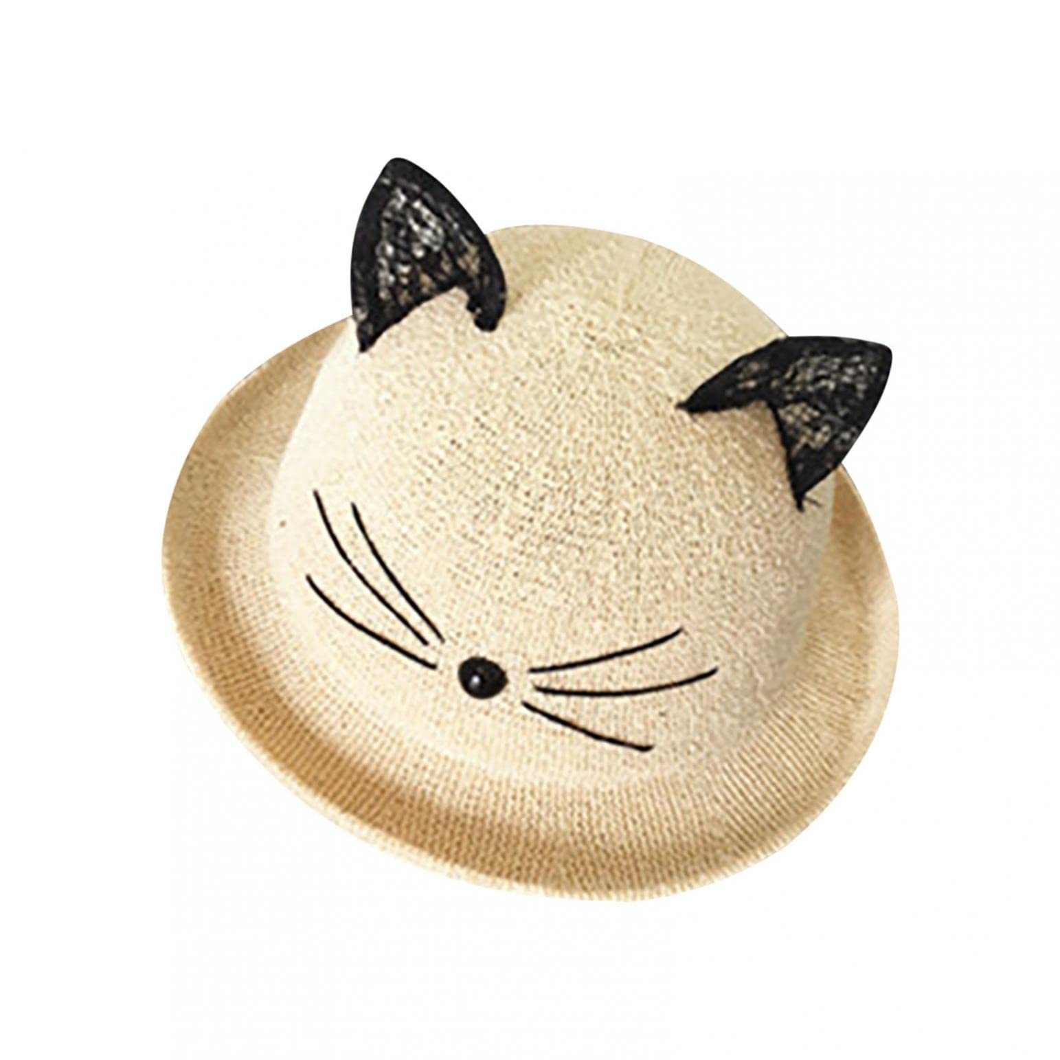 Kids Cute Cat Bucket Hat - UPF 50+ Sun Protection for Summer, Beach, Outdoor Activities - Lightweight Travel & Camping Sports Cap for Boys & Girls - Perfect for Beach Vacations, Park Outings and Family Adventures