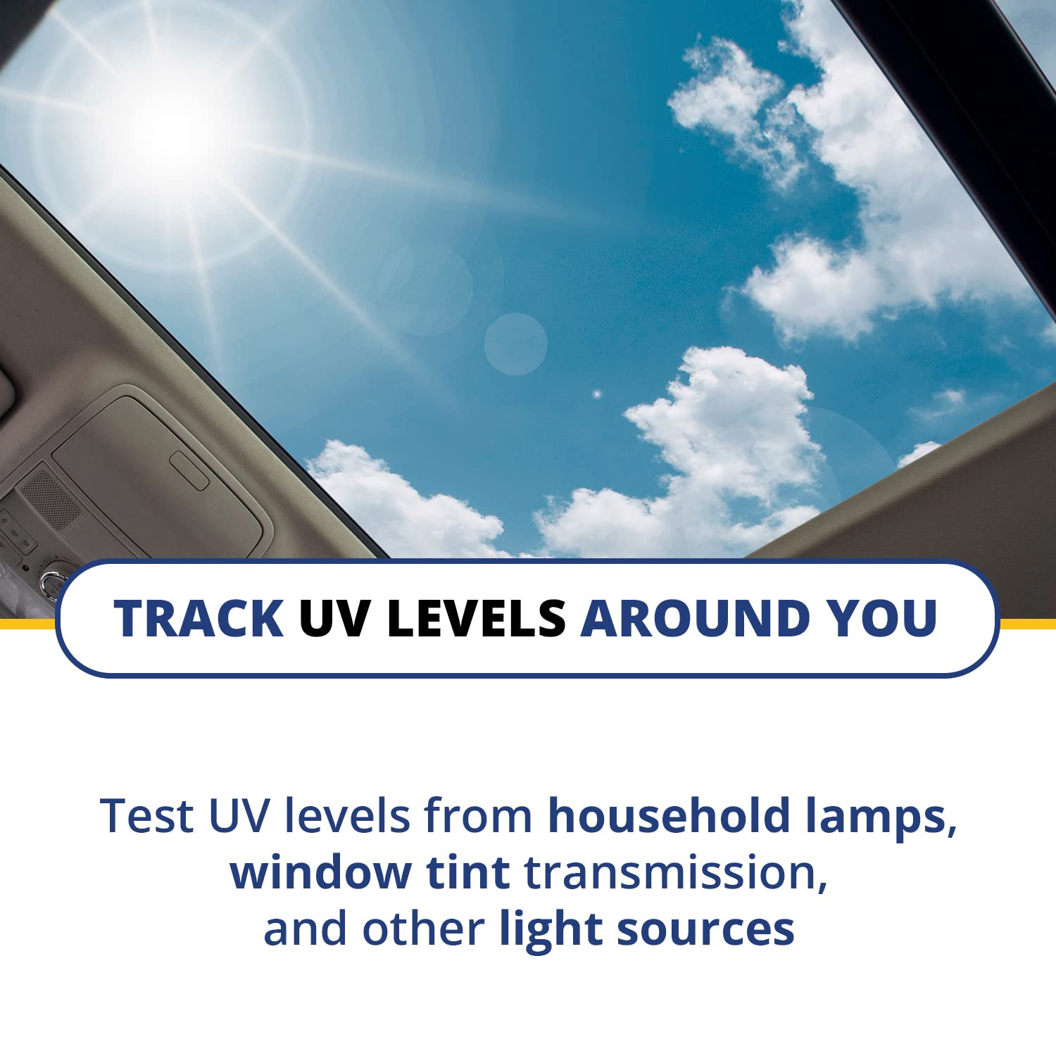 **5.7 Sensitive UVA & UVB UV Light Meter – Handheld Digital Radiometer for Measuring Ultraviolet Light (0-1999 μW/cm²) – USA Made – Ideal for Sunlight, Tanning Beds & UV Lamp Testing**