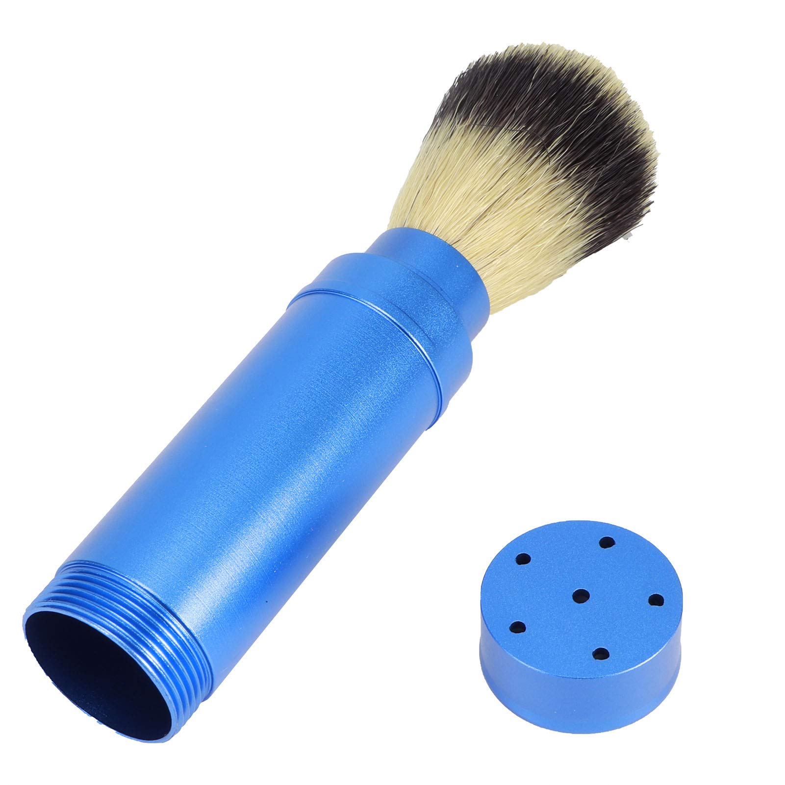 01 Premium Travel Shaving Brush for Men - Portable Beard & Facial Foaming Brush - Gentleman's Wet Shave Grooming Tool - Perfect for Business Trips, Camping & Daily Shaving Routine