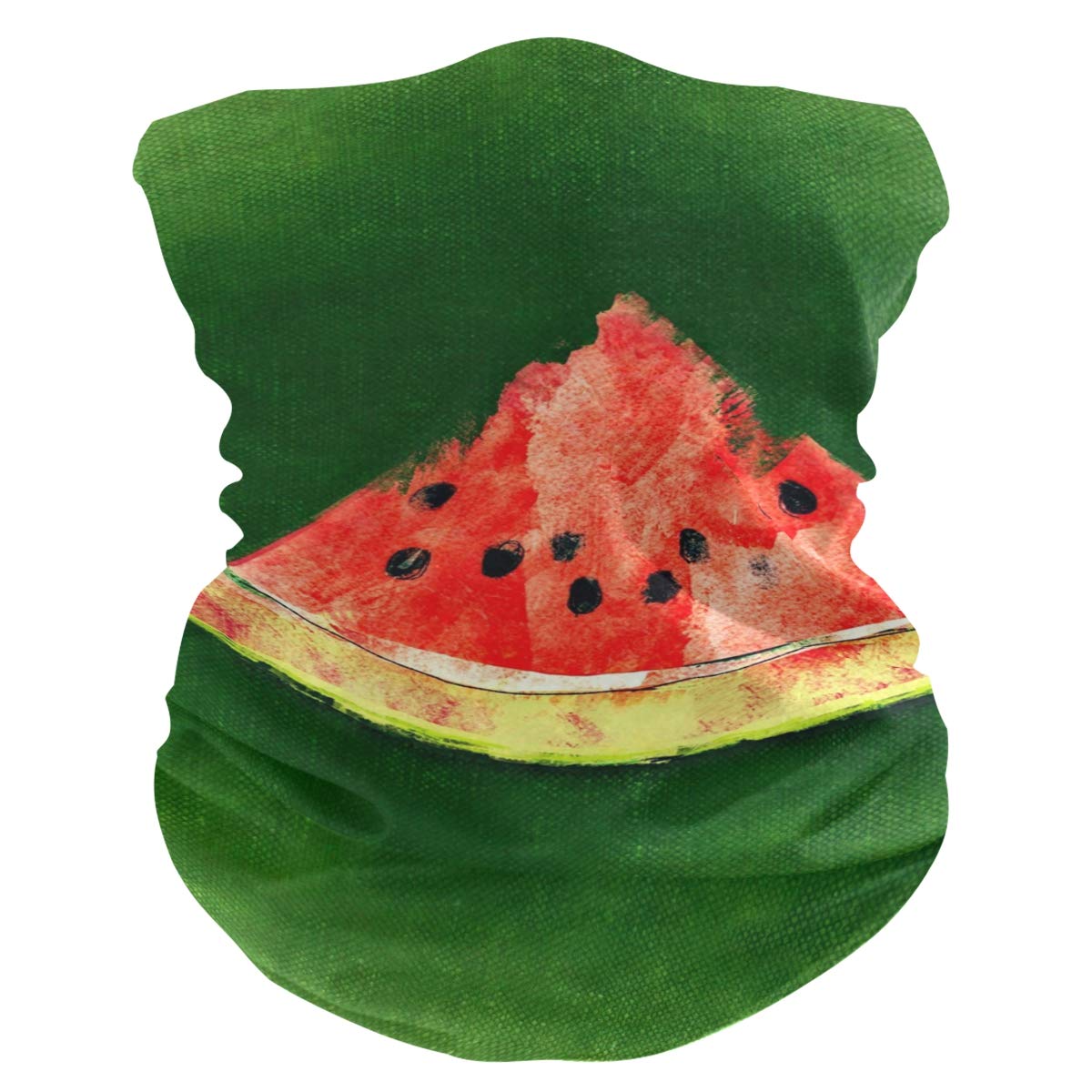 Watermelon Watercolor Fruit Face Mask Balaclava - Breathable Bandana & Neck Gaiter for Men & Women - Perfect for Outdoor Sports, Cycling, Running, and Sun Protection