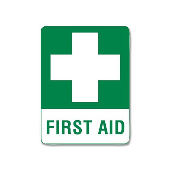 Medium Metal First Aid Sign - Durable Emergency Safety Sign for Workplace, Hospitals & Schools - OSHA Compliant First Aid Kit Signage