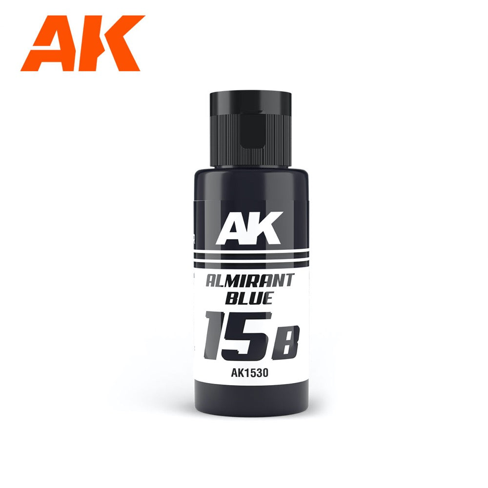 AK Interactive AK1530 Dual Exo Sc-Fi 15B Almirant Blue 60ml Acrylic Paint - Premium Model & Miniature Painting for Sci-Fi, Fantasy, and Military Dioramas