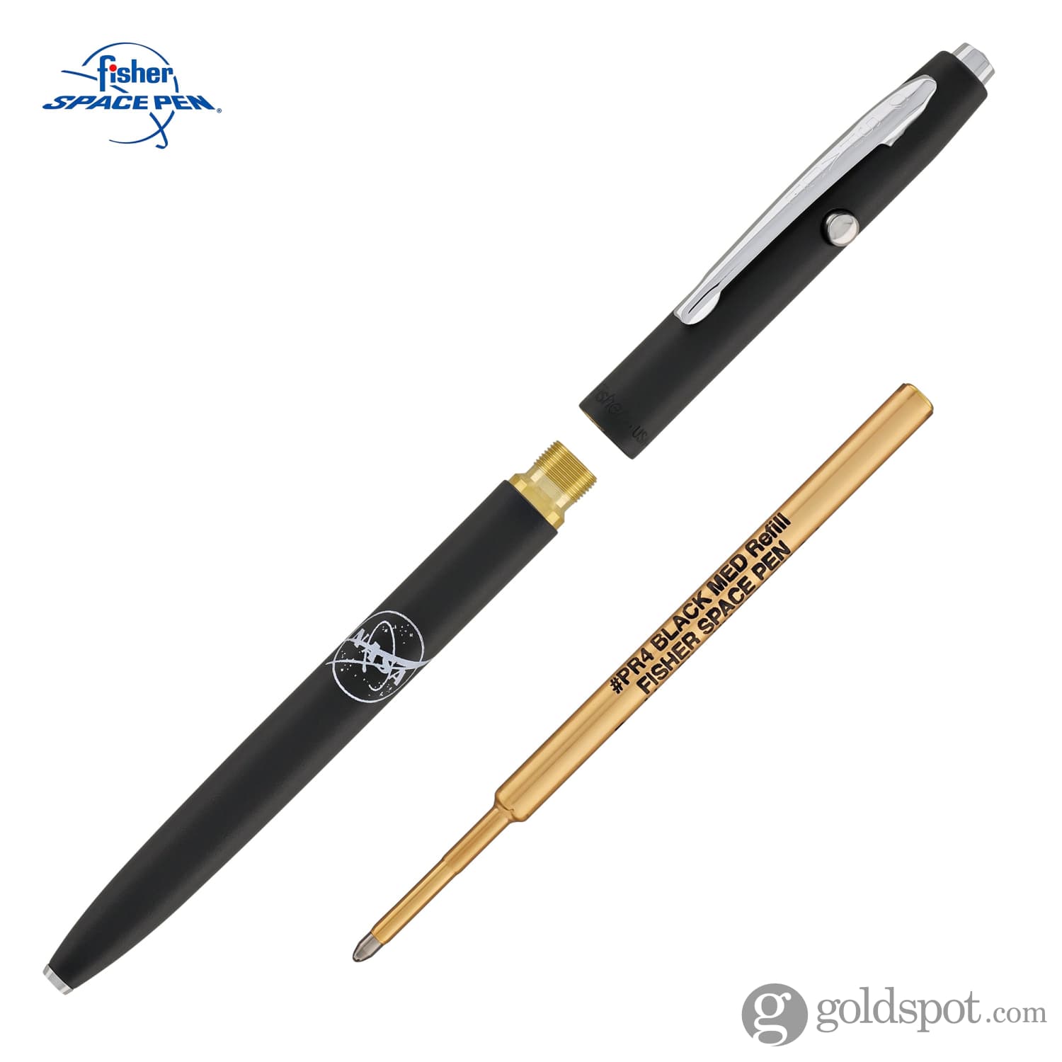NASA-Approved Fisher Space Pen Shuttle Ballpoint Pen - Matte Black with Official NASA Logo - Perfect for Astronauts, Aviation Professionals & Everyday Writing