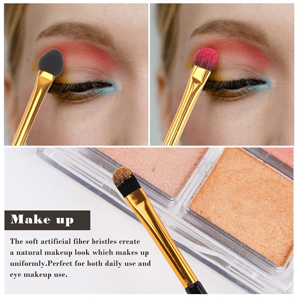 20Pcs Double Head Eyeshadow Brush Set - Professional Makeup Applicator with Handle for Eyeshadow & Blending | Perfect for Makeup Artists, Beginners & Daily Beauty Routine