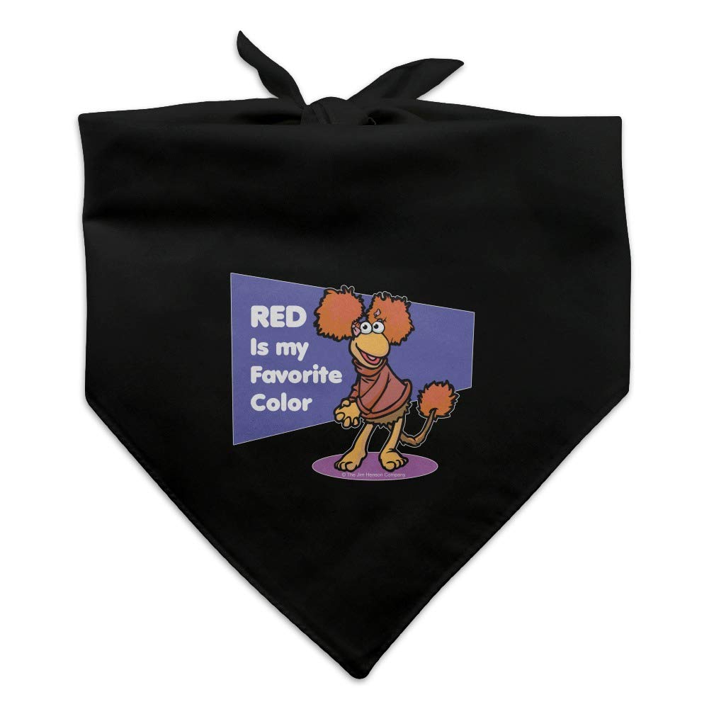 Fraggle Rock Dog Bandana - Red Pet Bandana for Dogs with Adjustable Neck - Perfect for Costume Parties, Holidays & Everyday Wear