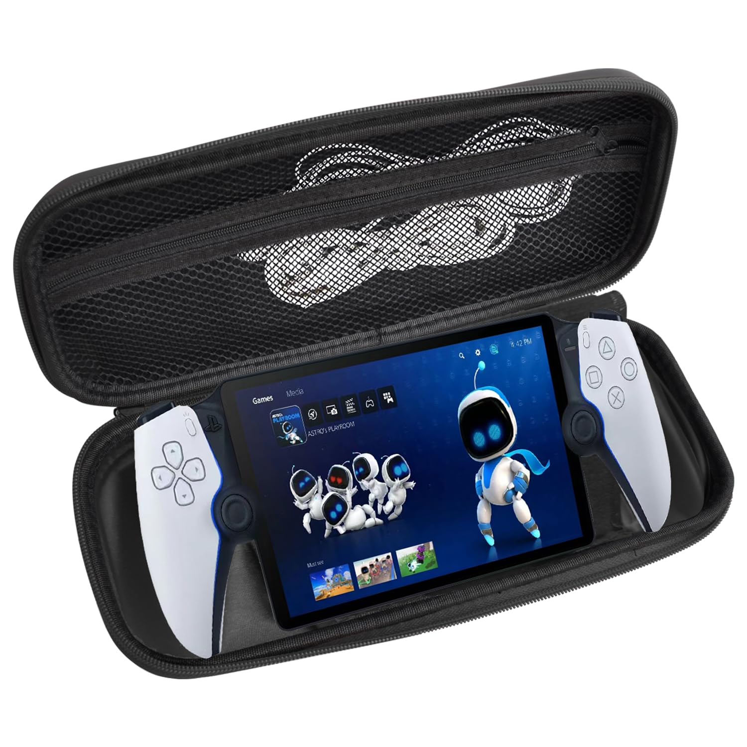 Premium Hard Shell Travel Case for PlayStation Portal Remote Player - Protective Storage Bag Compatible with PS5 Accessories, Durable & Lightweight for Gaming On The Go, Travel & Home Use